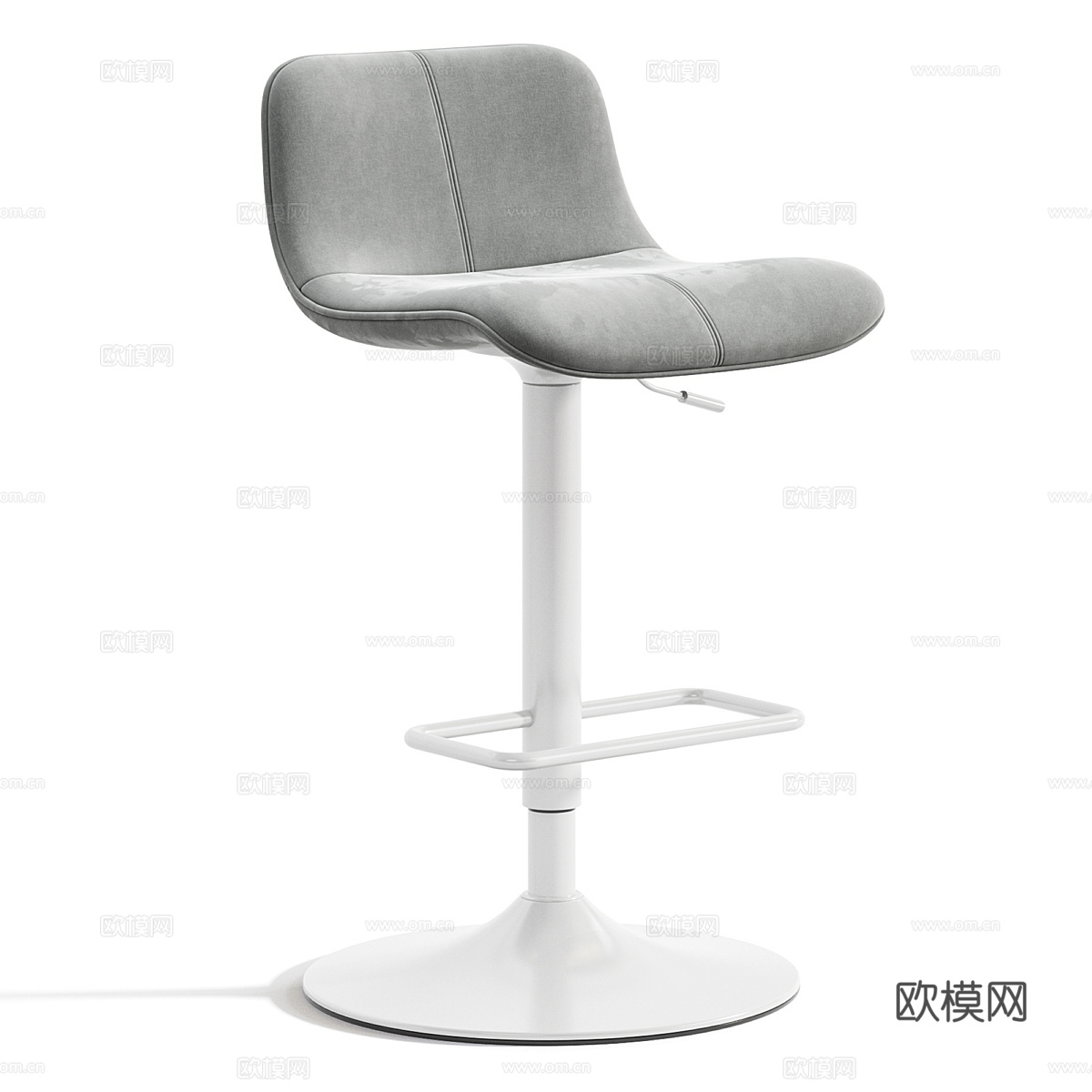 现代意式吧台椅3d模型