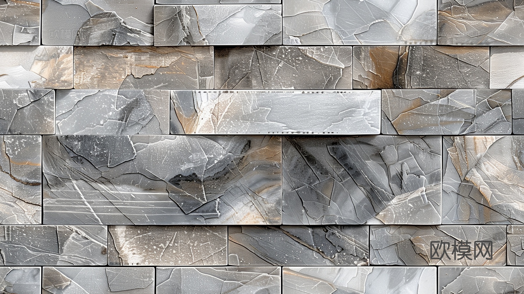 3D浮雕立体砖墙背景下载（渲染图4）