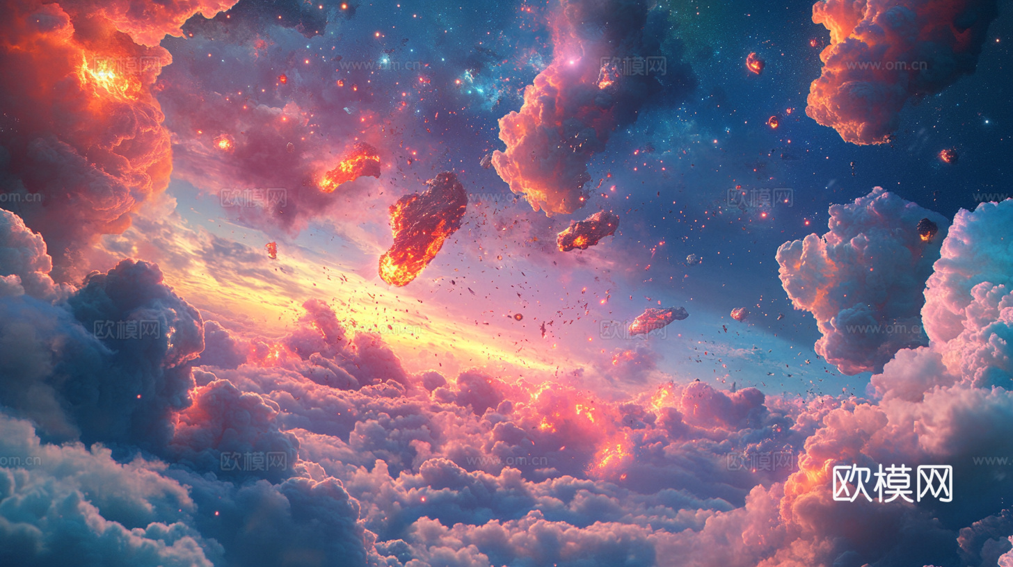 梦幻云彩科幻电视屏幕下载（渲染图5）