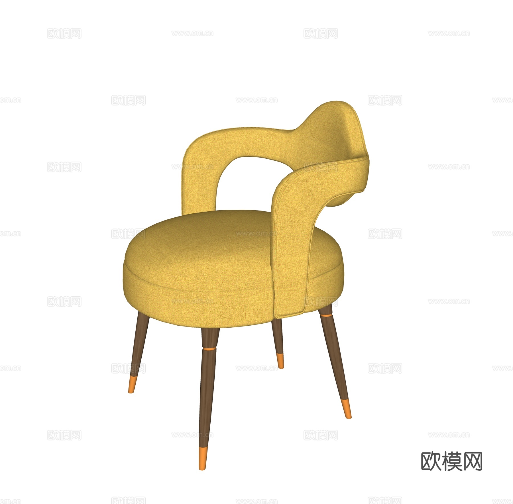 现代单椅 餐椅 扶手椅su模型