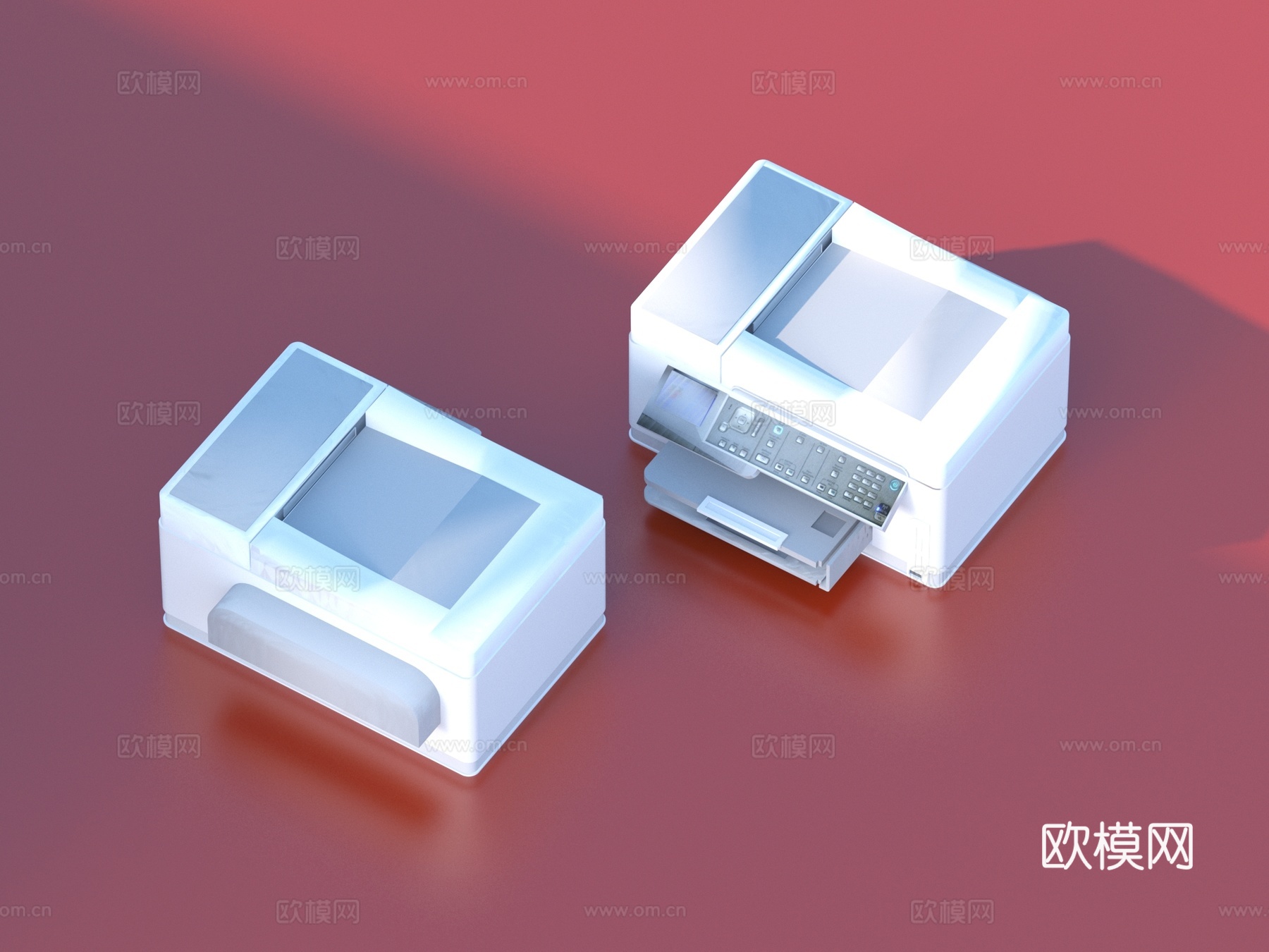 打印机 复印机 扫描机  办公设备3d模型
