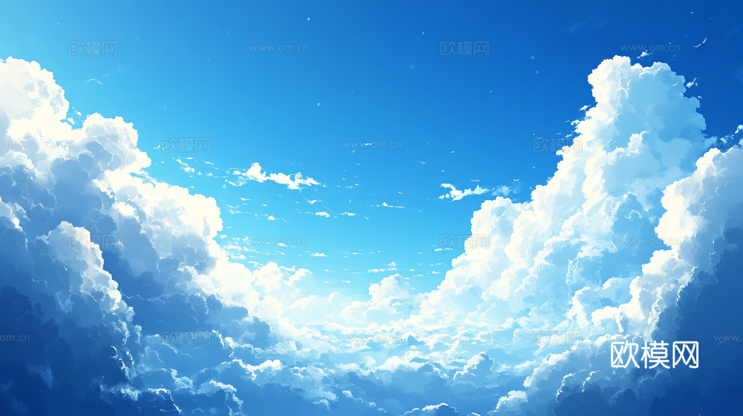 梦幻云彩科幻电视屏幕