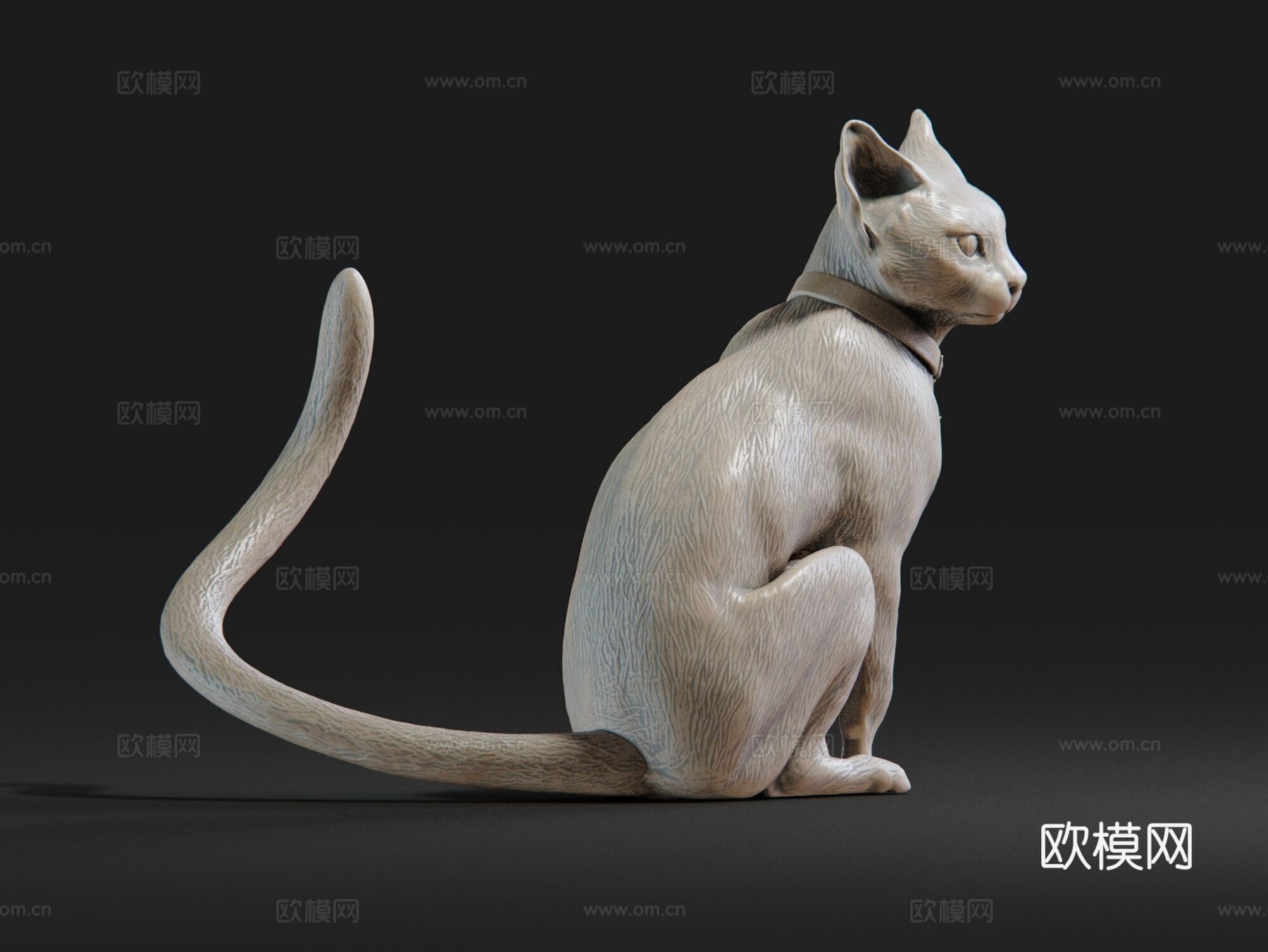 猫 雕塑3d模型