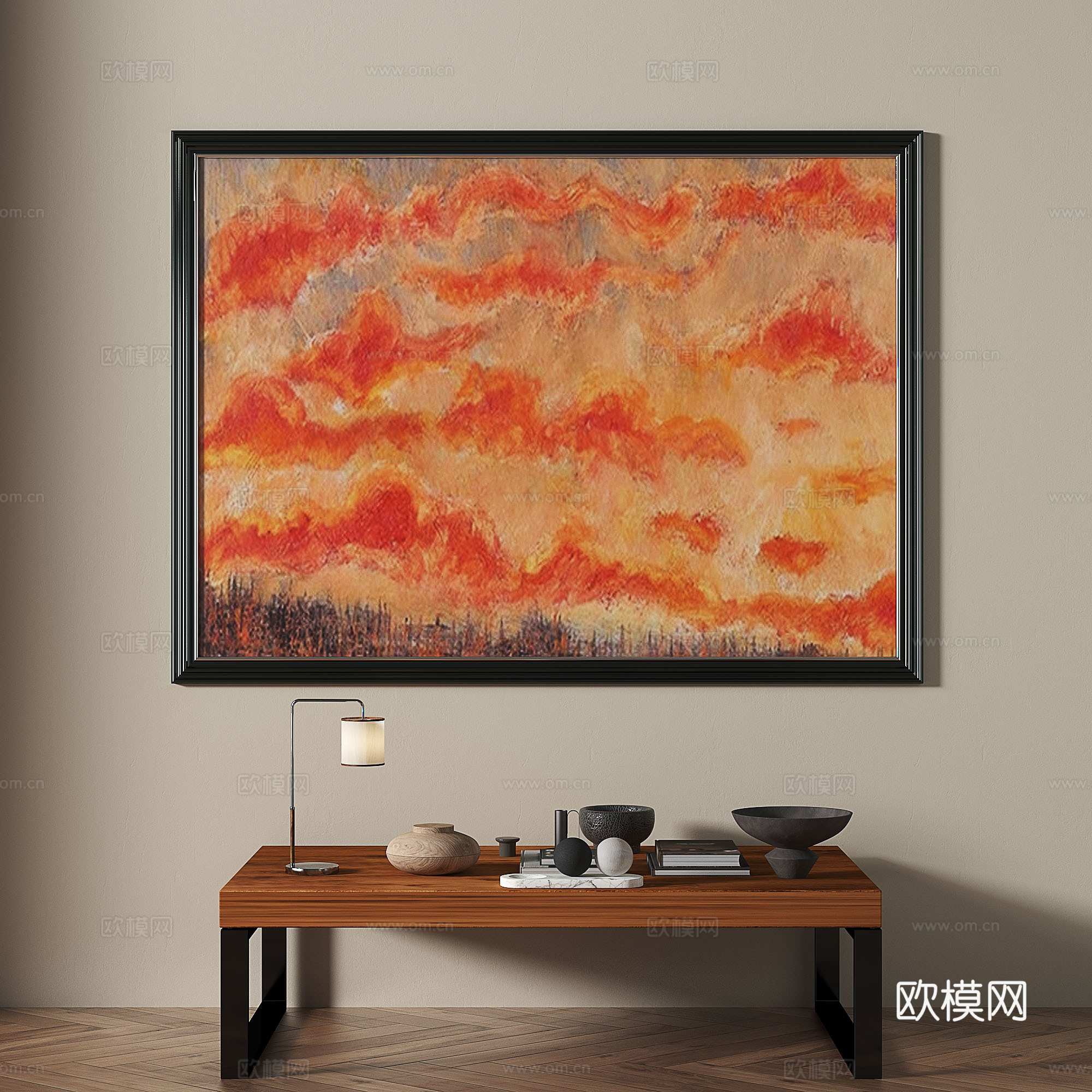 现代，法式，复古，中古，轻奢，侘寂，简约，抽象，装饰画3d模型