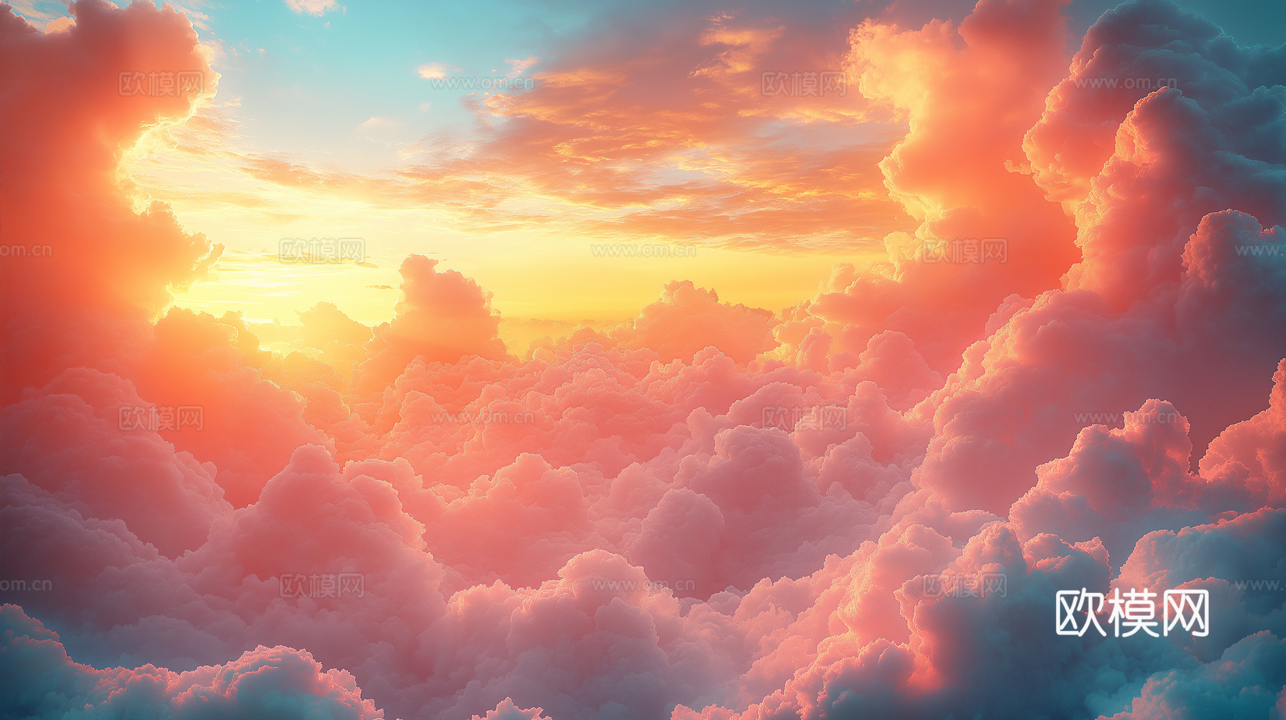 梦幻云彩科幻电视屏幕下载（渲染图4）