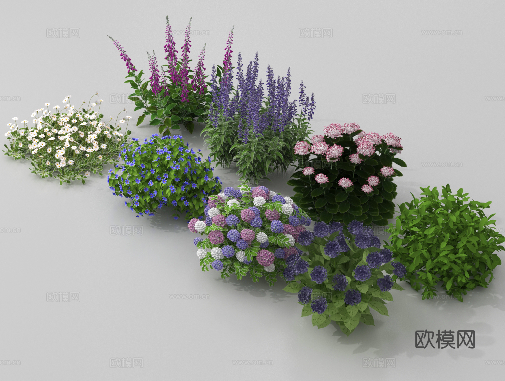 花盆 盆栽 花朵 绿植 植物su模型