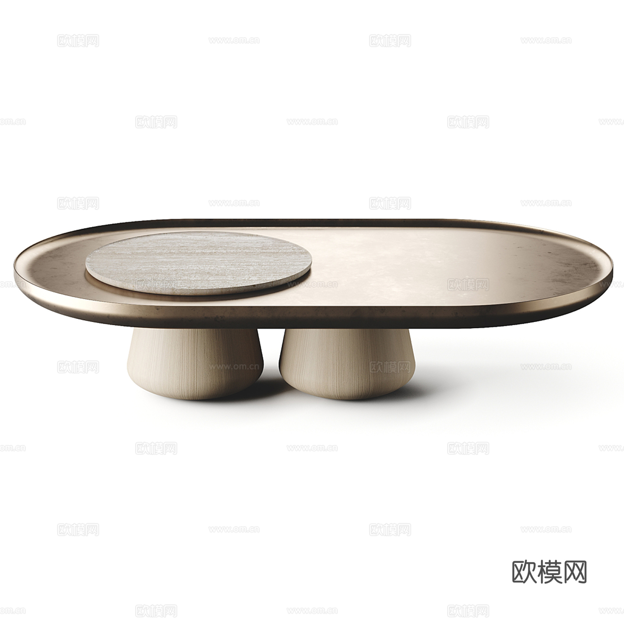 现代轻奢茶几组合su模型