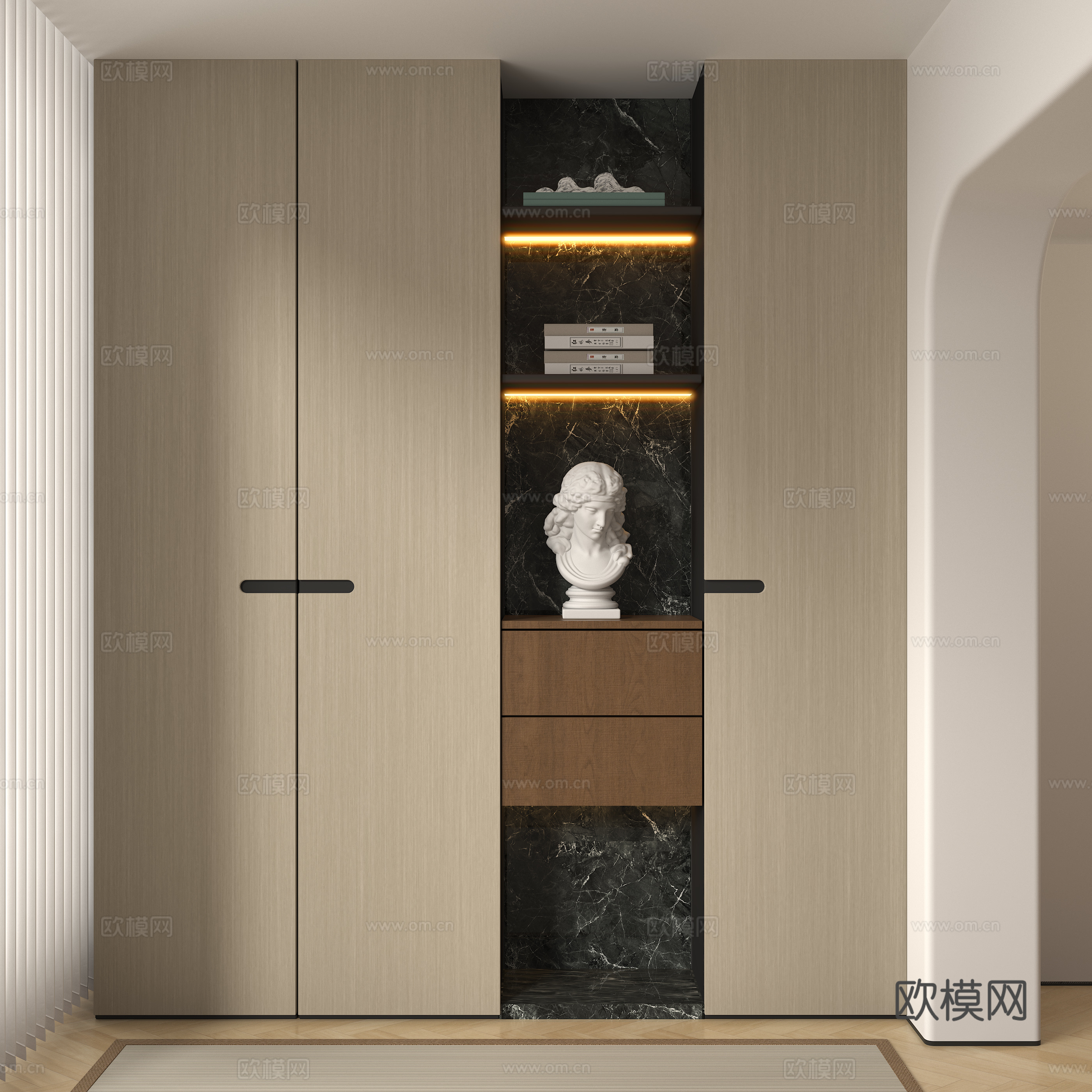 现代装饰柜 阳台柜3d模型
