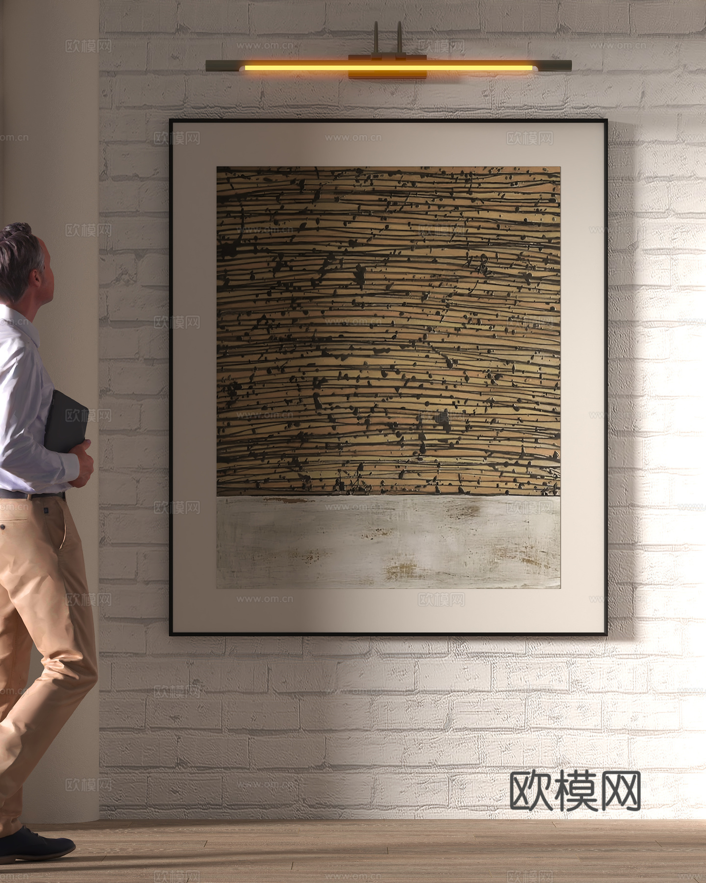 现代抽象装饰挂画3d模型