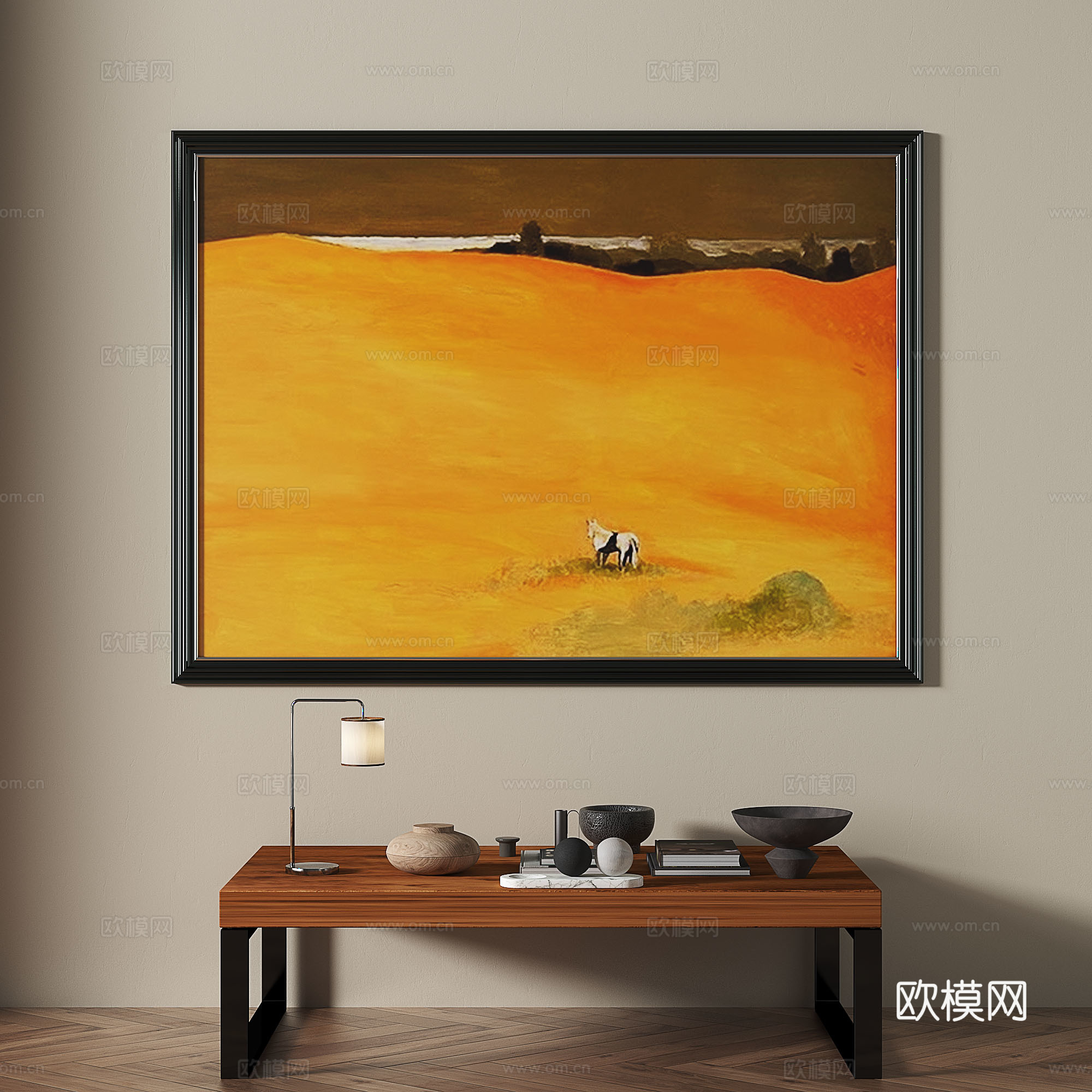 现代，法式，复古，中古，轻奢，侘寂，简约，抽象，装饰画3d模型