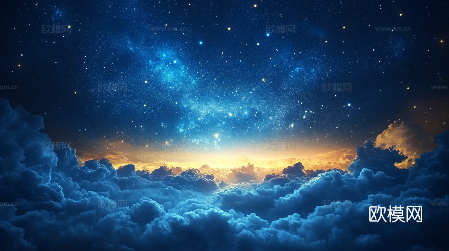 梦幻云彩科幻电视屏幕