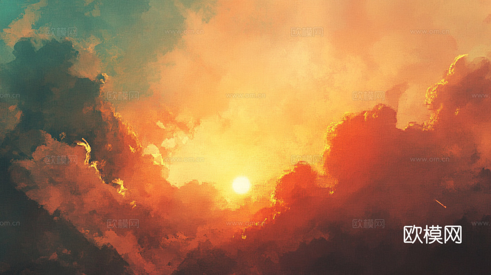 梦幻云彩科幻电视屏幕下载(渲染图3)