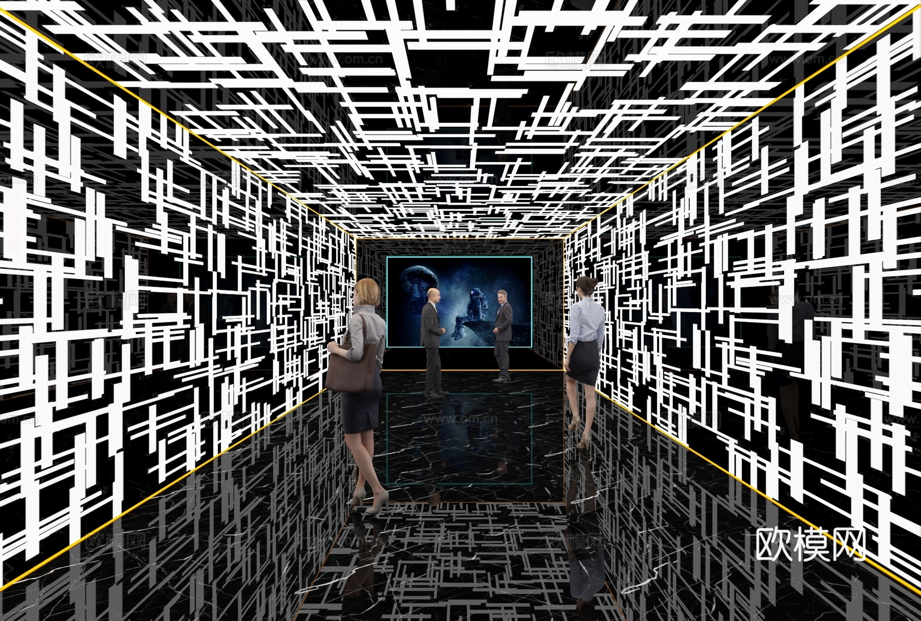 走廊过道3d模型