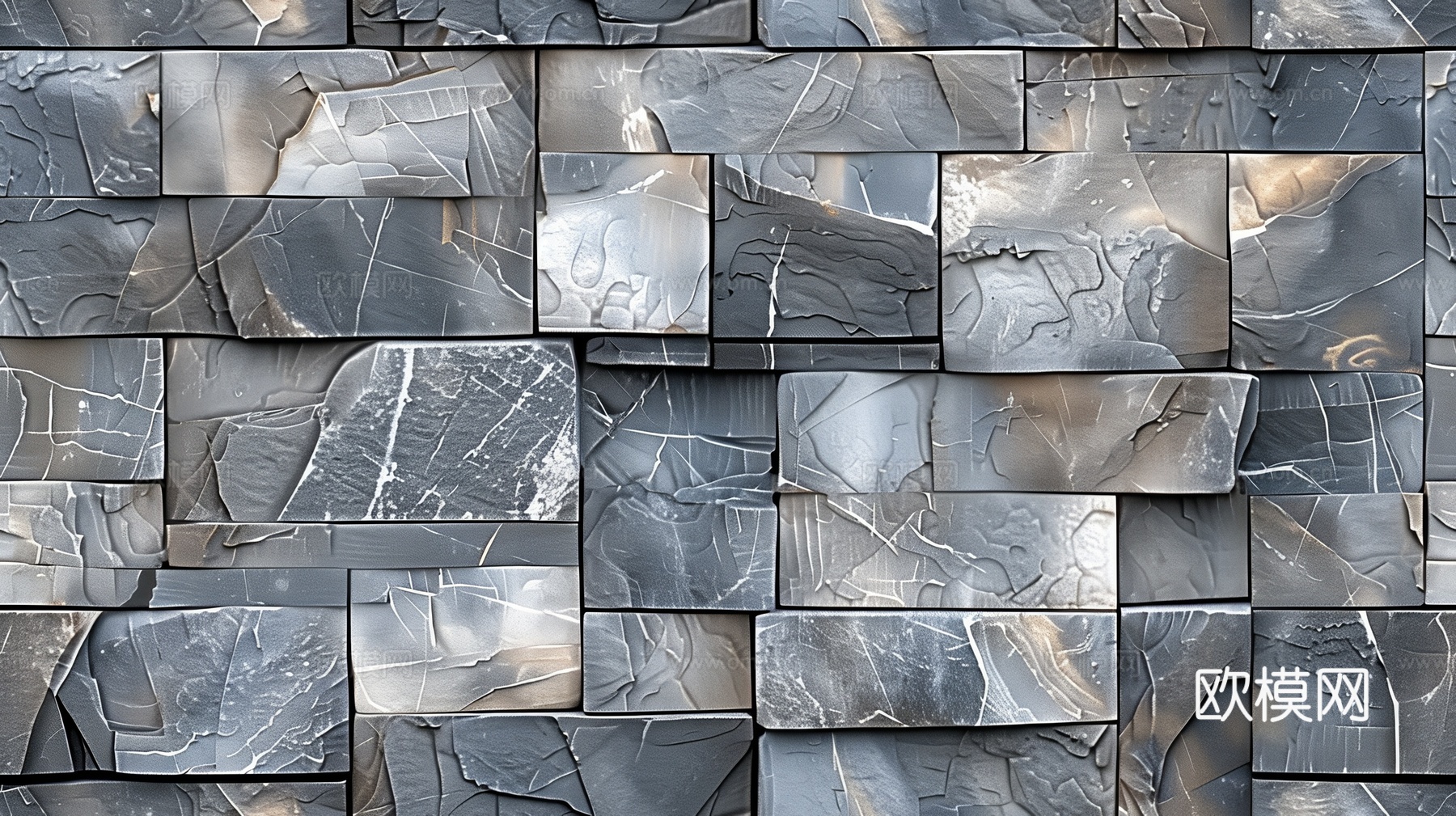 3D浮雕立体砖墙背景下载（渲染图8）