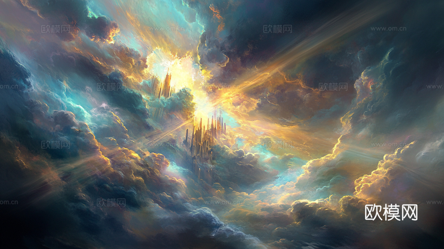 梦幻云彩科幻电视屏幕下载（渲染图4）