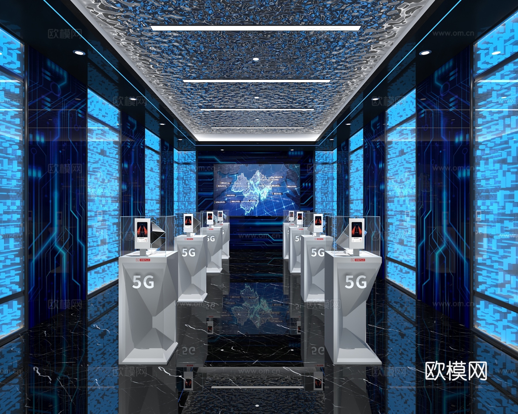现代通讯展览3d模型