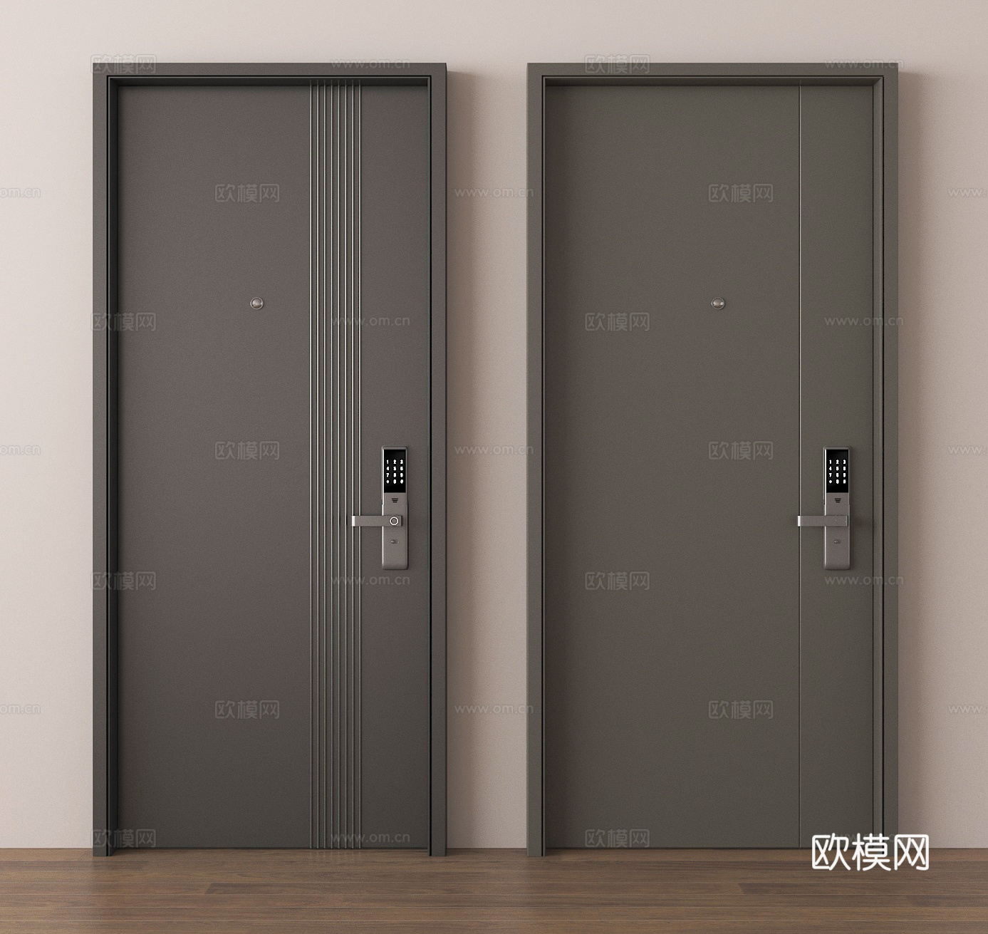 单开门 防盗门 进户门3d模型