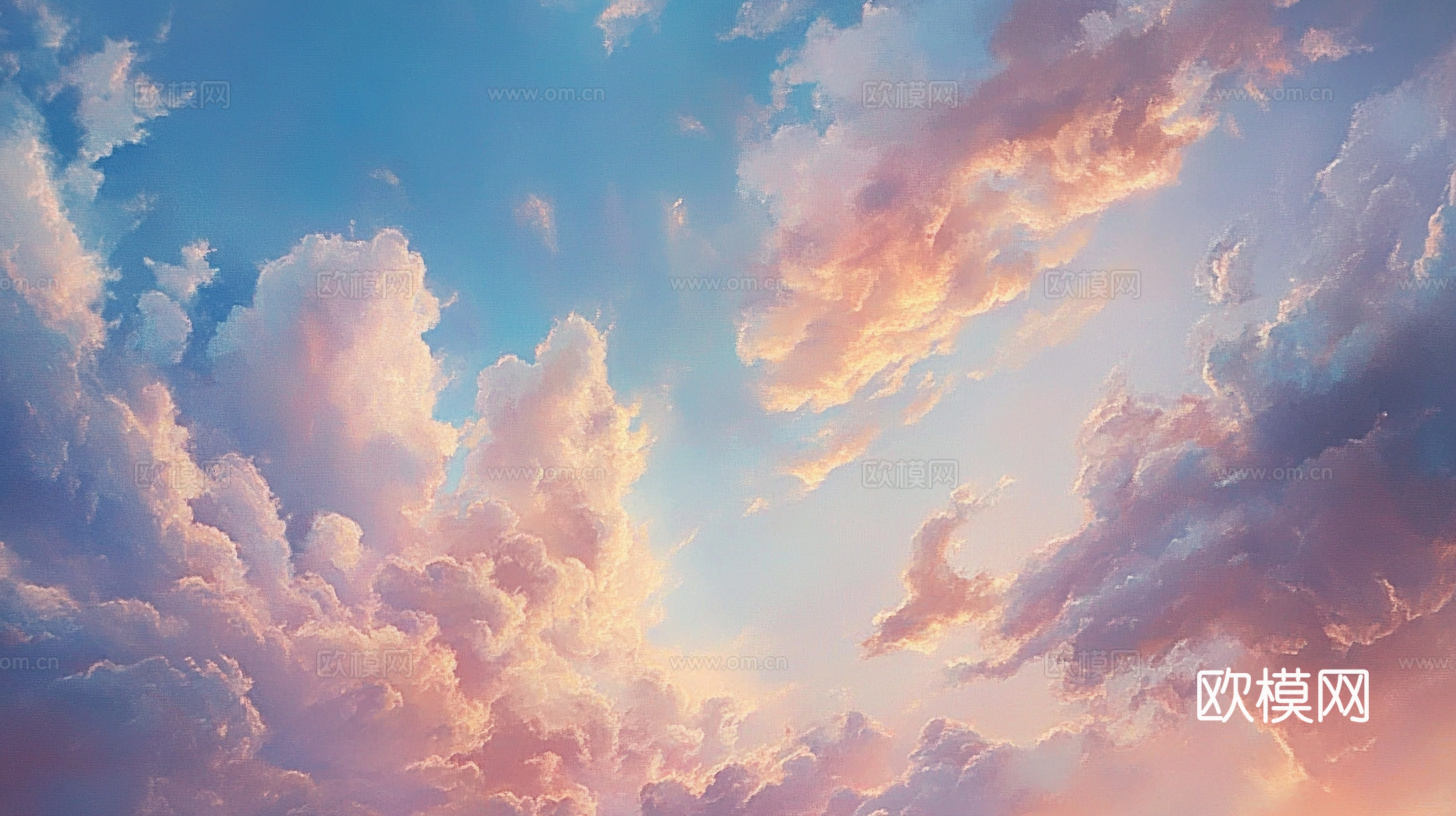 梦幻云彩科幻电视屏幕下载（渲染图1）