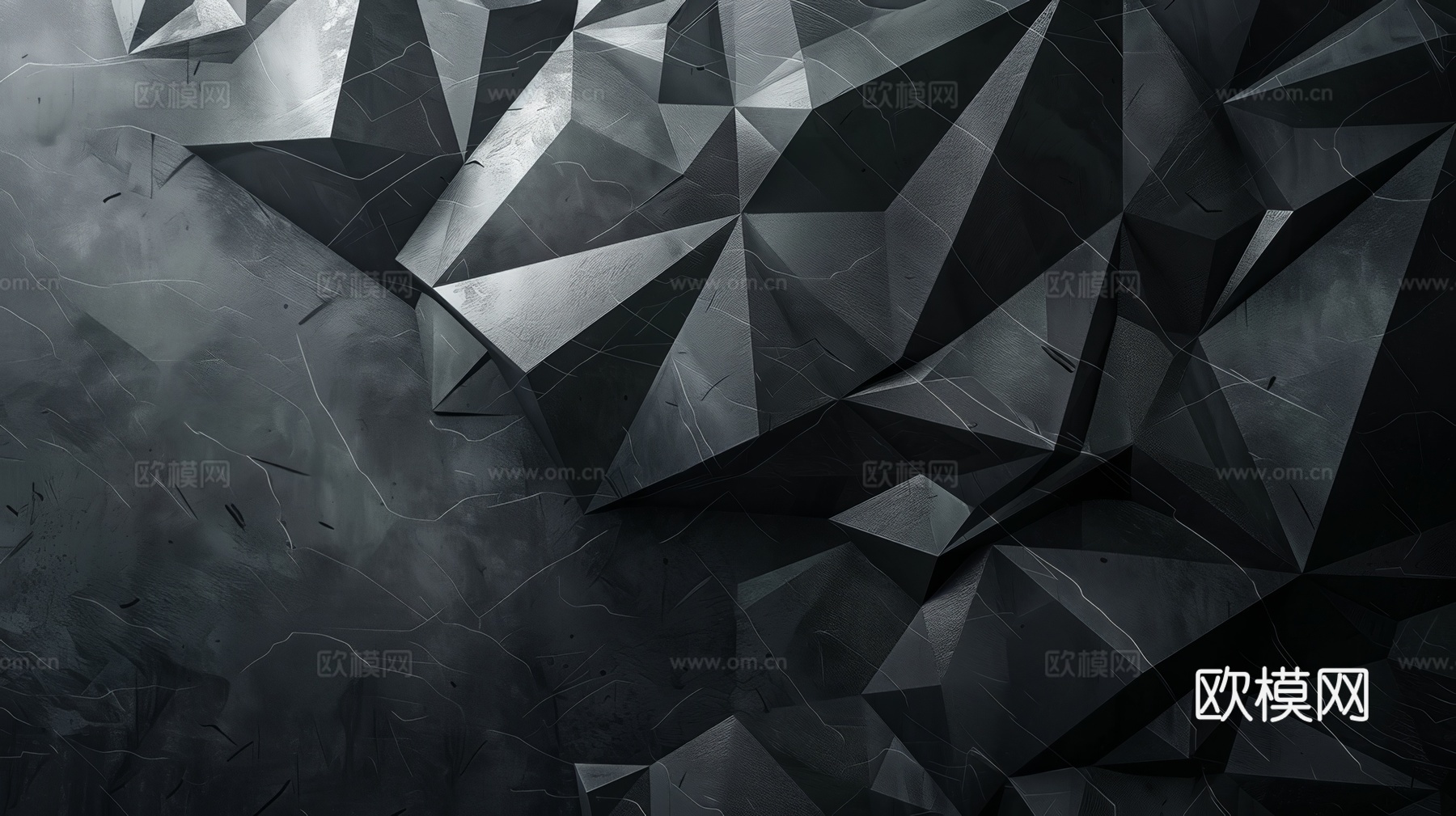 3D浮雕立体砖墙背景下载（渲染图1）