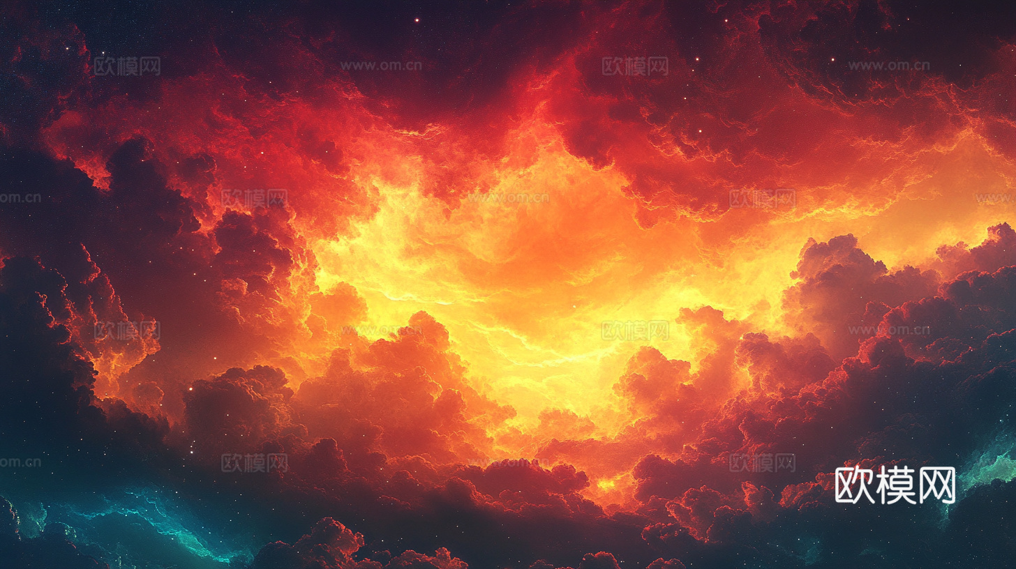 梦幻云彩科幻电视屏幕下载（渲染图2）