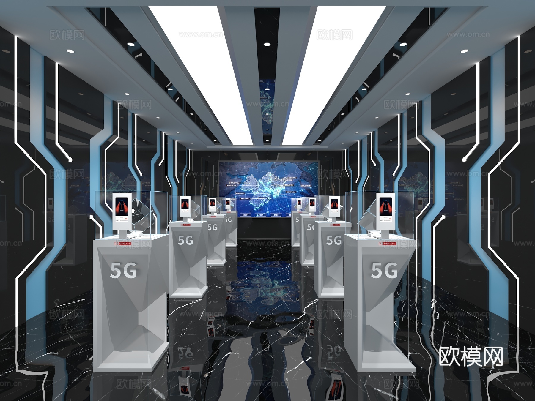 现代通讯展览3d模型