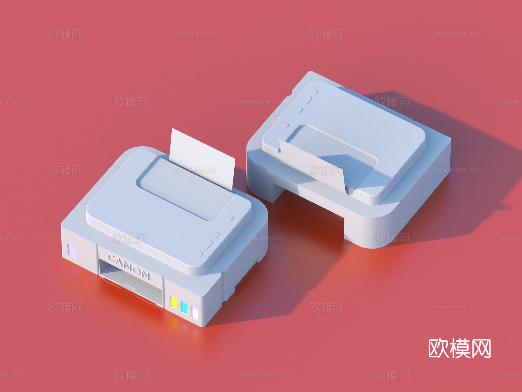 打印机 复印机 扫描机  办公设备3d模型