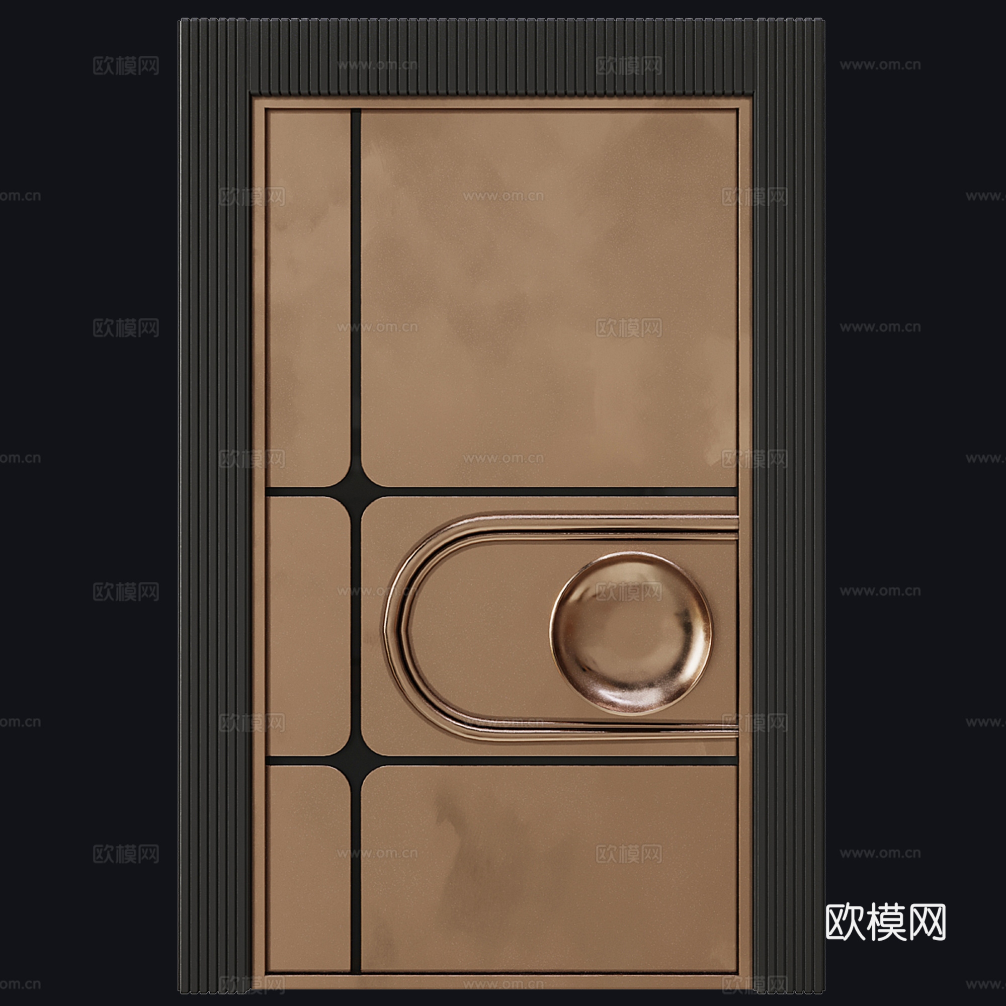 现代轻奢入户门3d模型