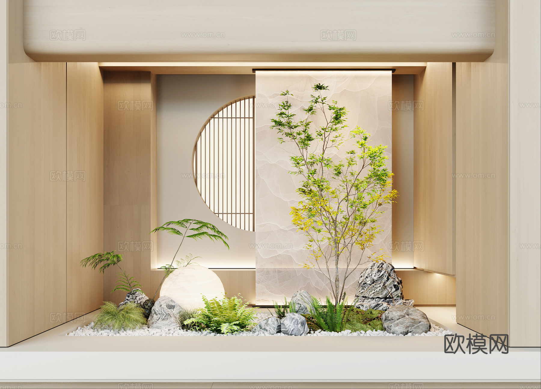 现代室内景观3d模型