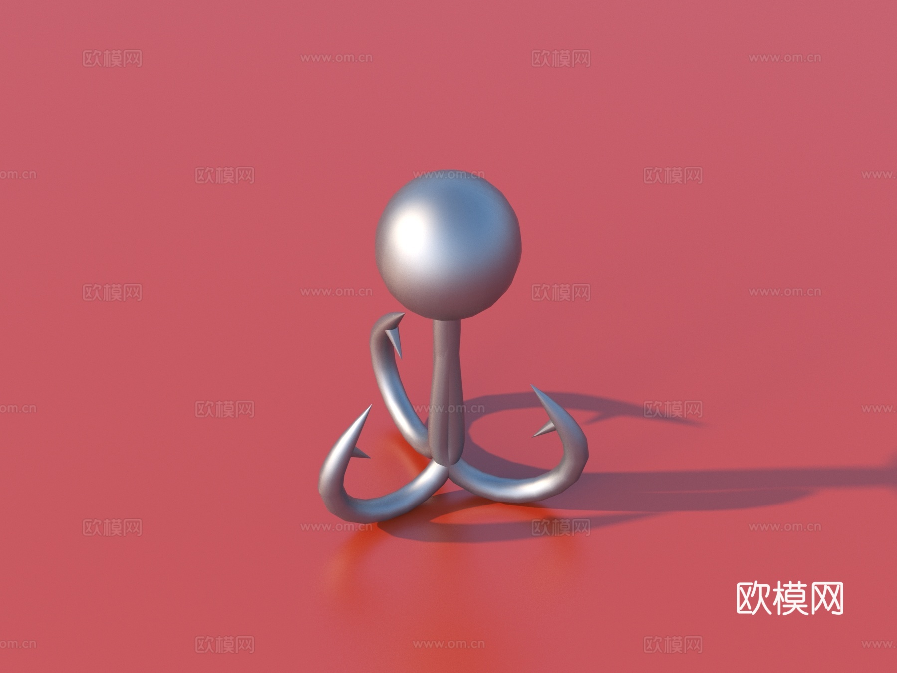 鱼钩 渔具 钓鱼3d模型