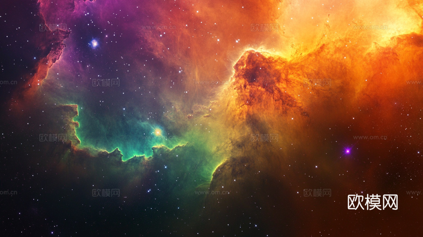 梦幻云彩科幻电视屏幕