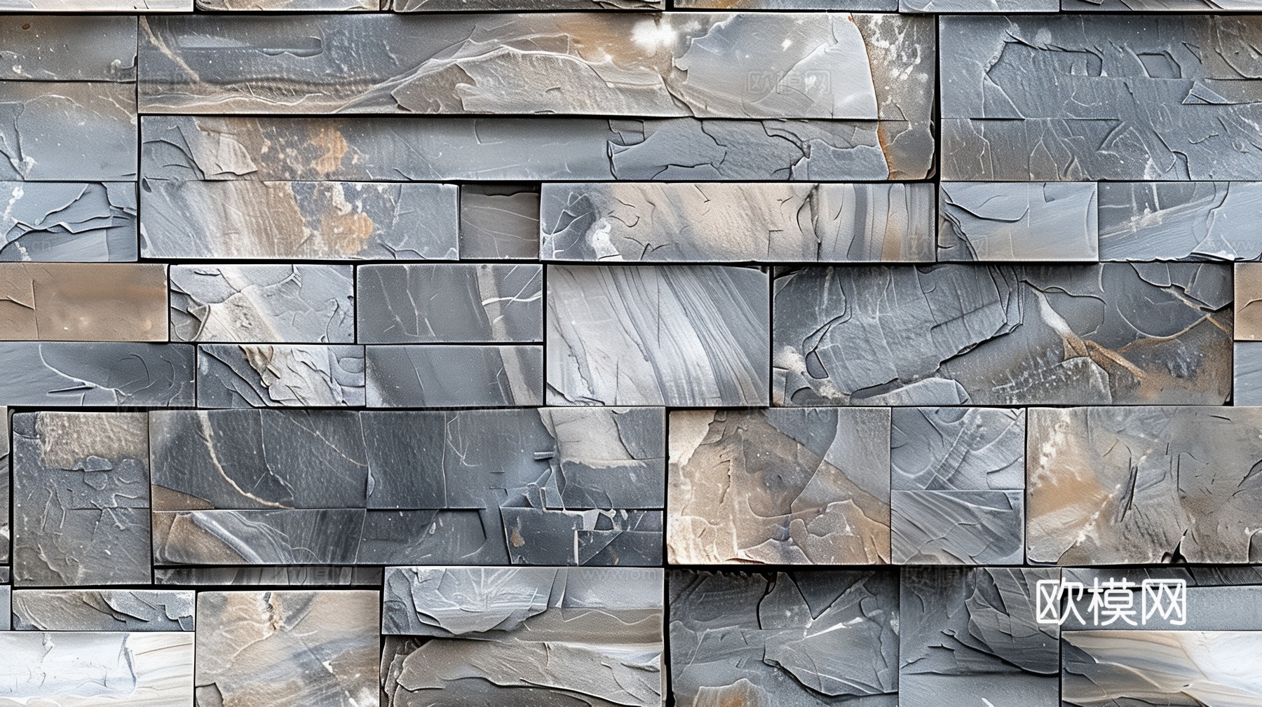 3D浮雕立体砖墙背景下载（渲染图7）