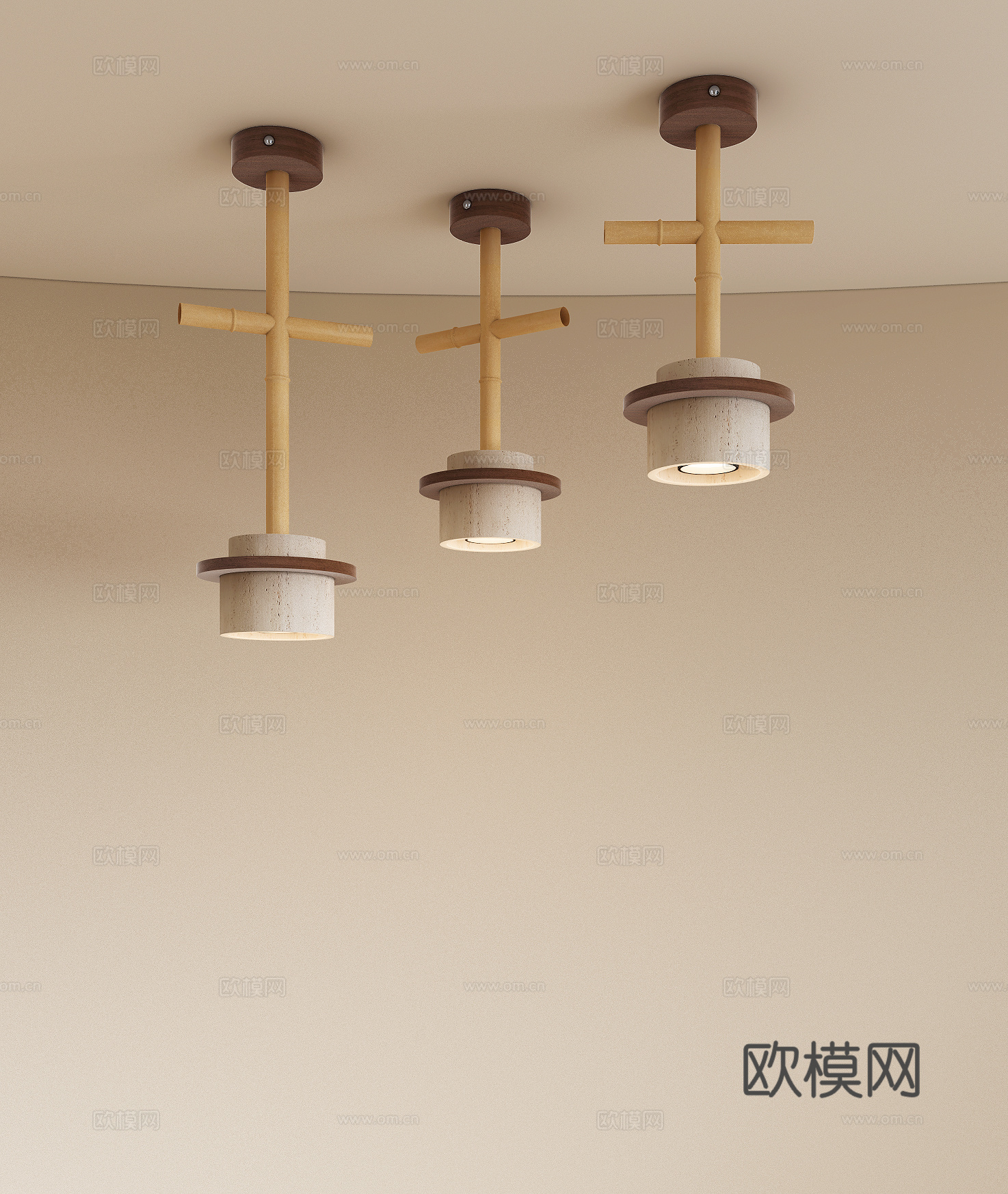 侘寂风吊灯 餐厅吊灯 吧台吊灯 床头吊灯 包间吊灯 客厅吊灯su模型
