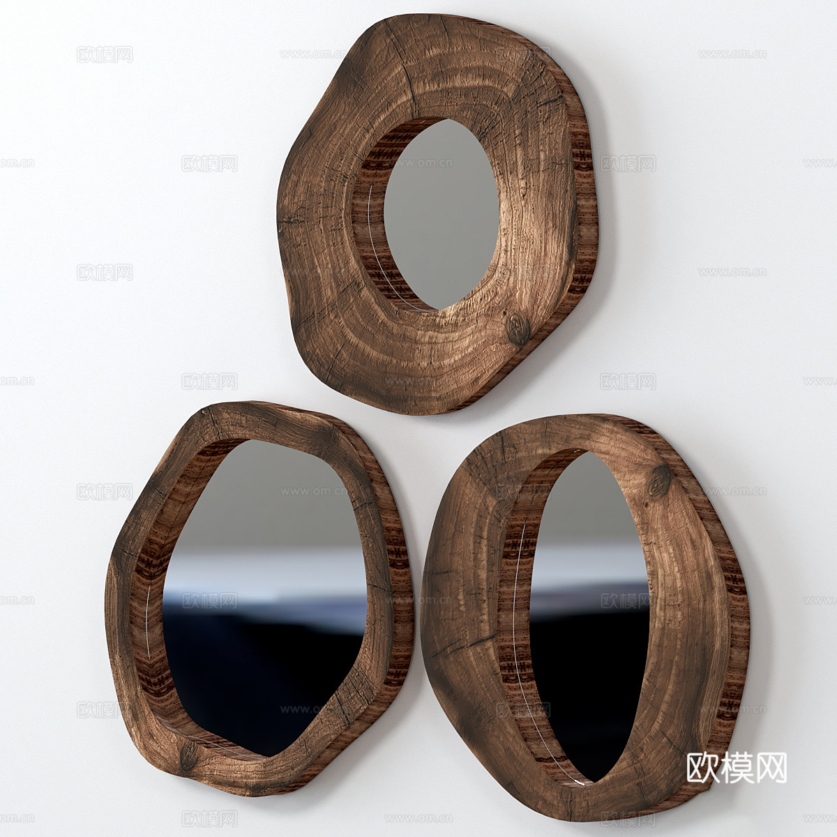 北欧侘寂装饰镜子3d模型