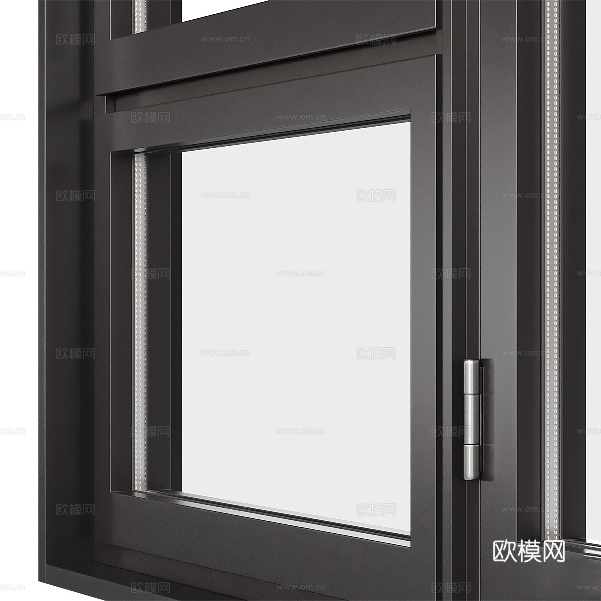 现代意式极简玻璃门窗3d模型