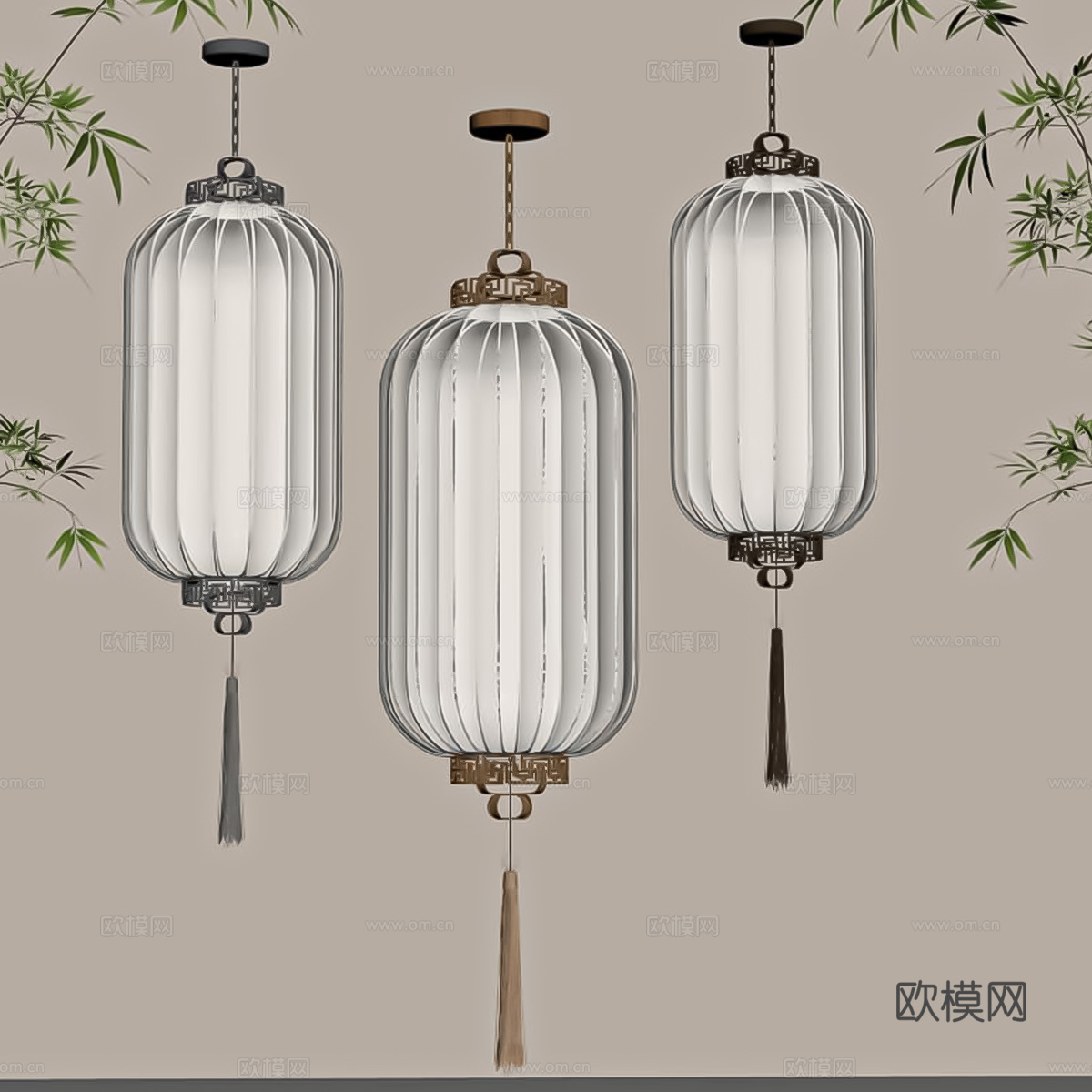 现代灯笼su模型