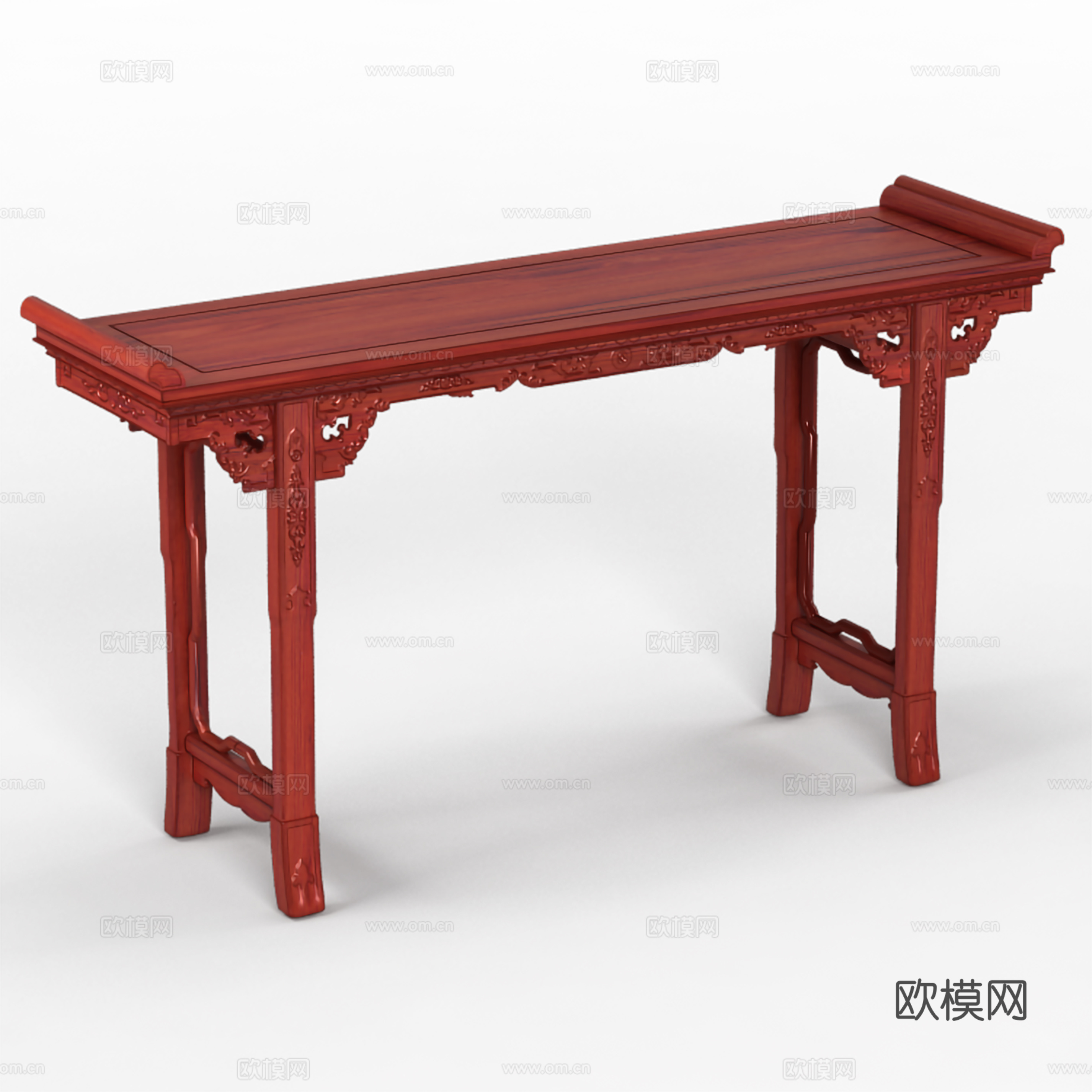 中式条案 雕花条案 供桌3d模型