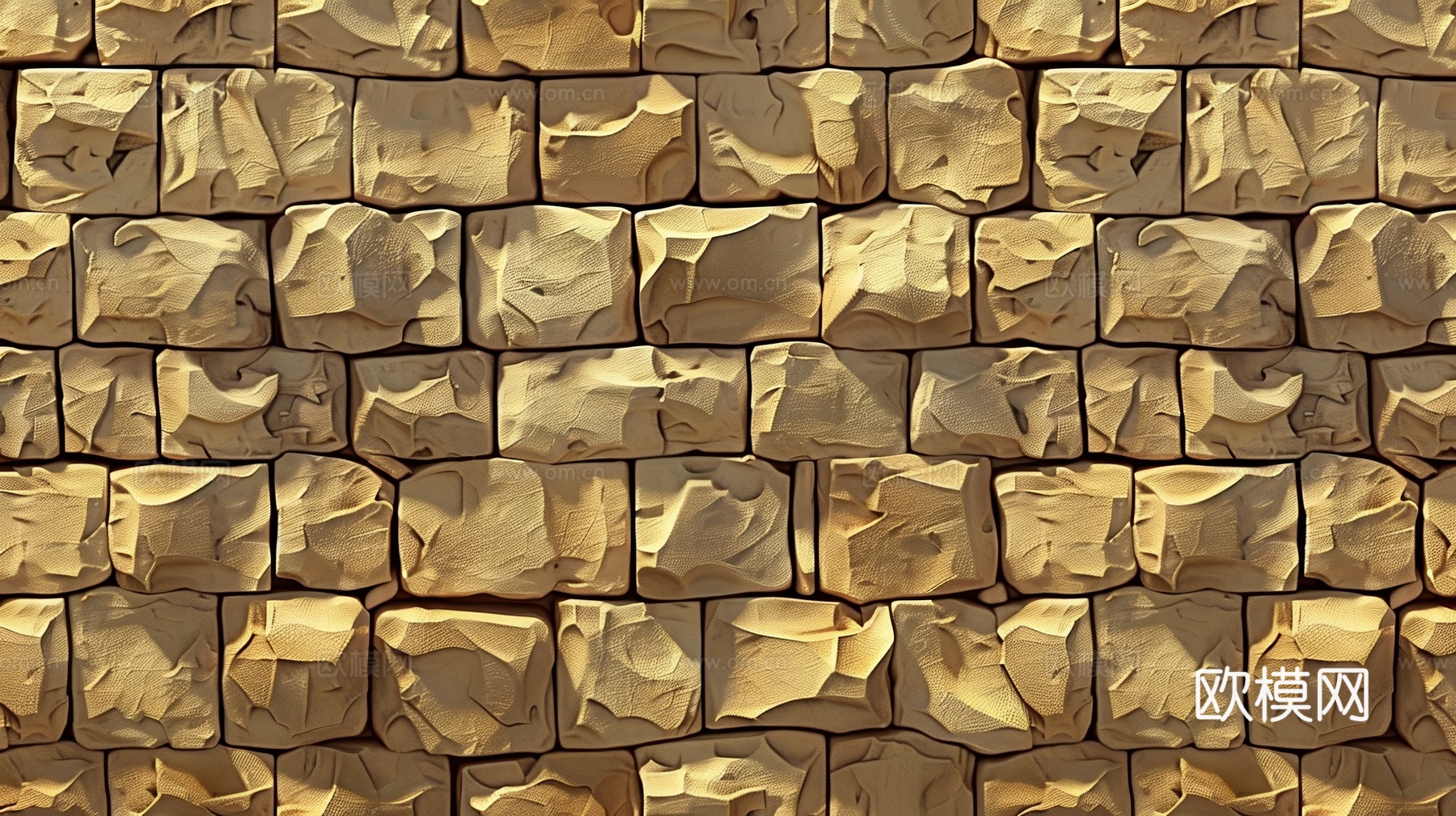 3D浮雕立体砖墙背景下载（渲染图6）