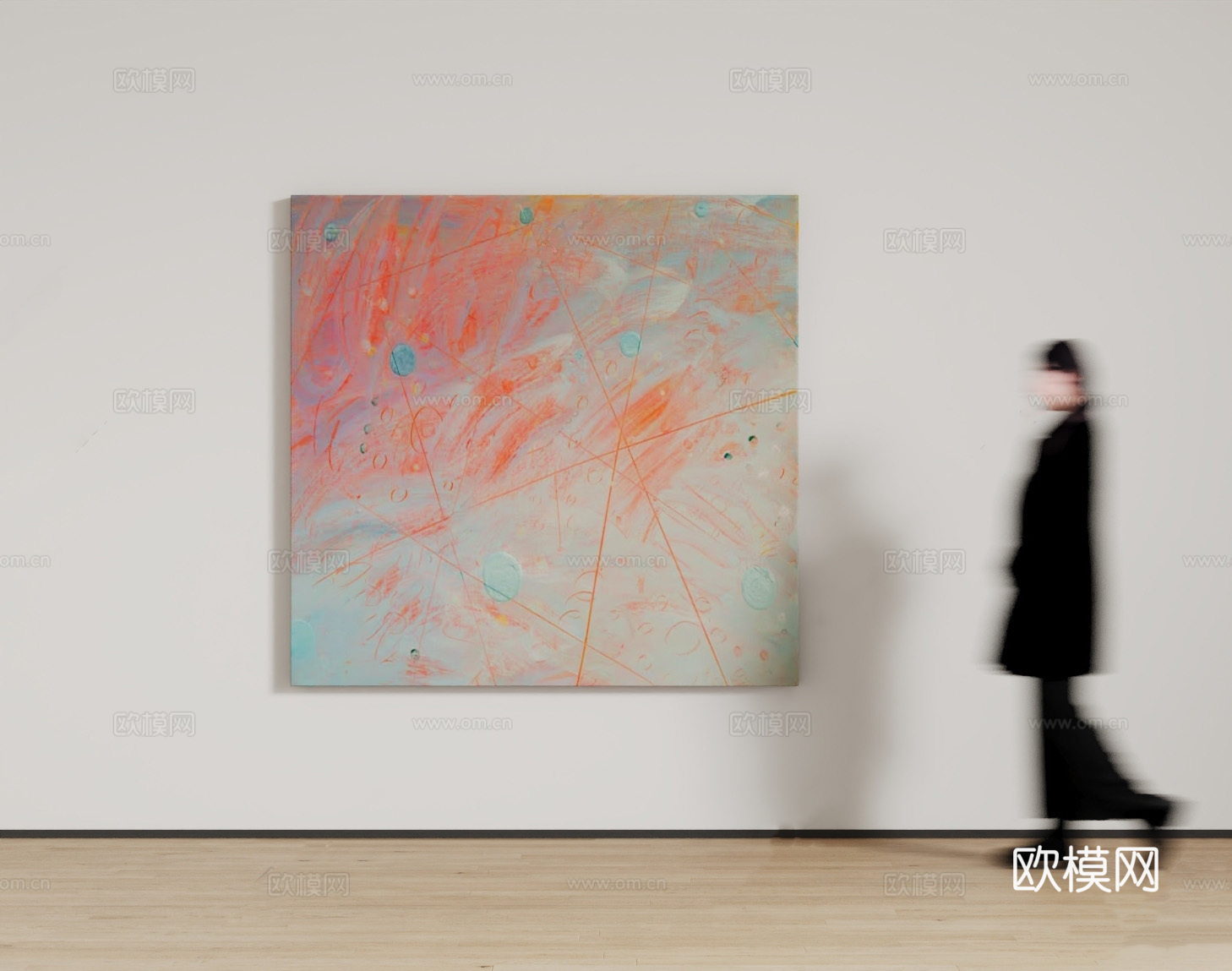 现代极简挂画 客厅挂画 办公室挂画 玄关挂画 书房挂画 茶室3d模型