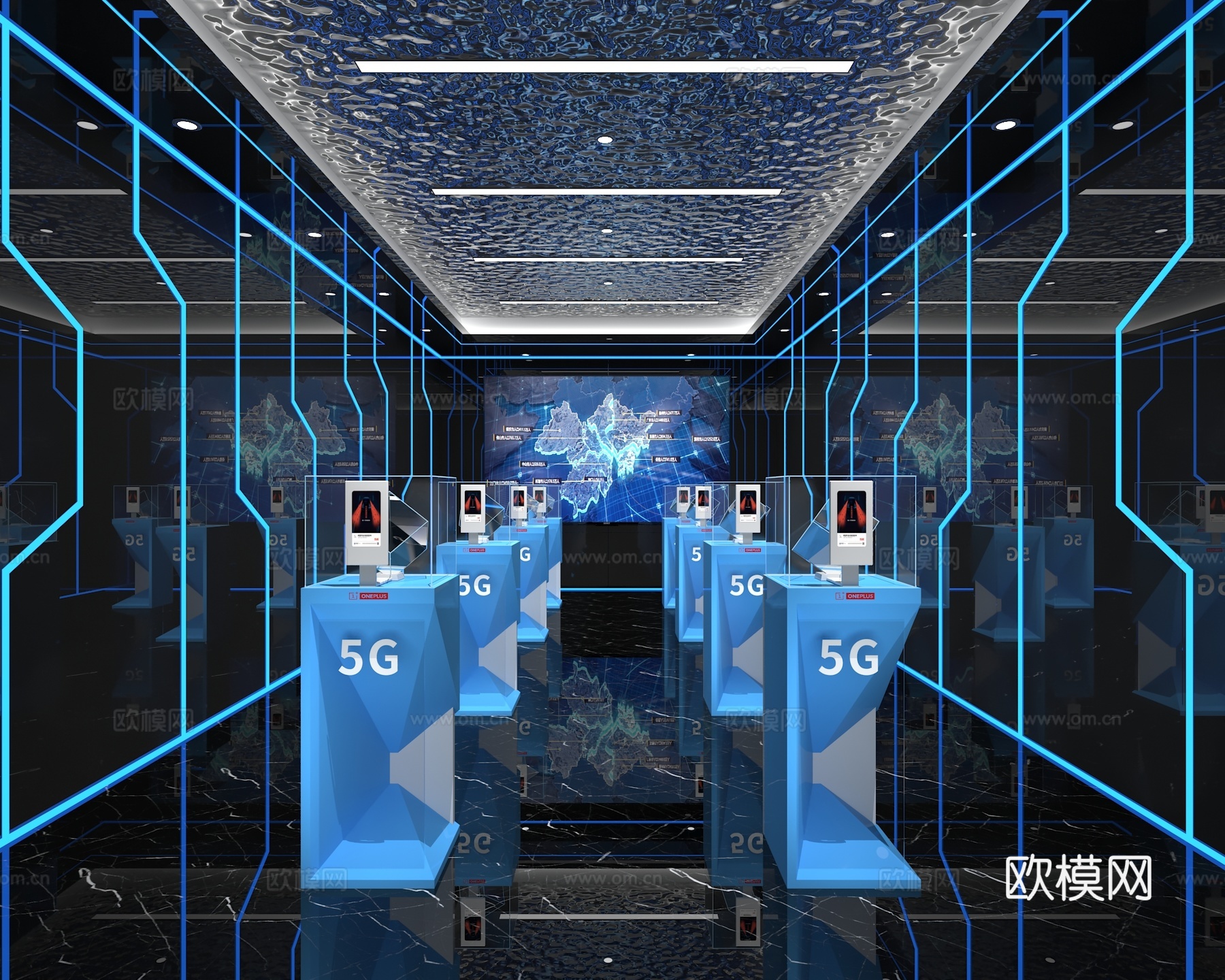 现代通讯展览3d模型