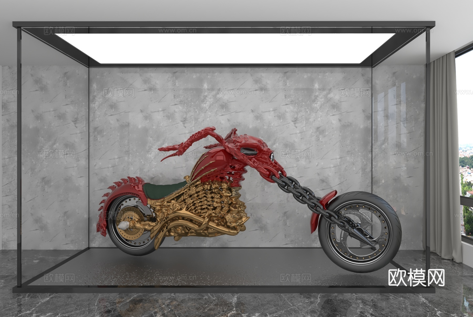 现代摩托车3d模型