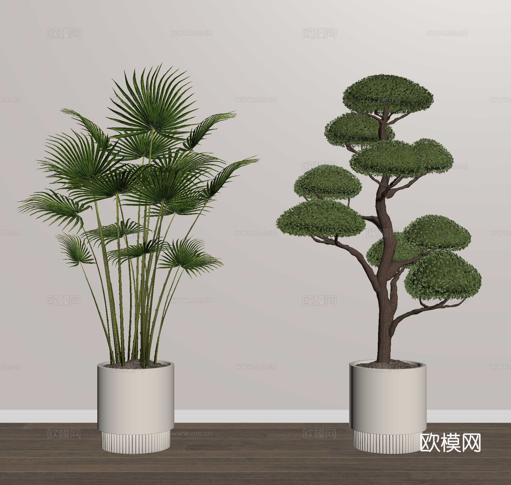 盆栽 盆景 绿植 植物su模型