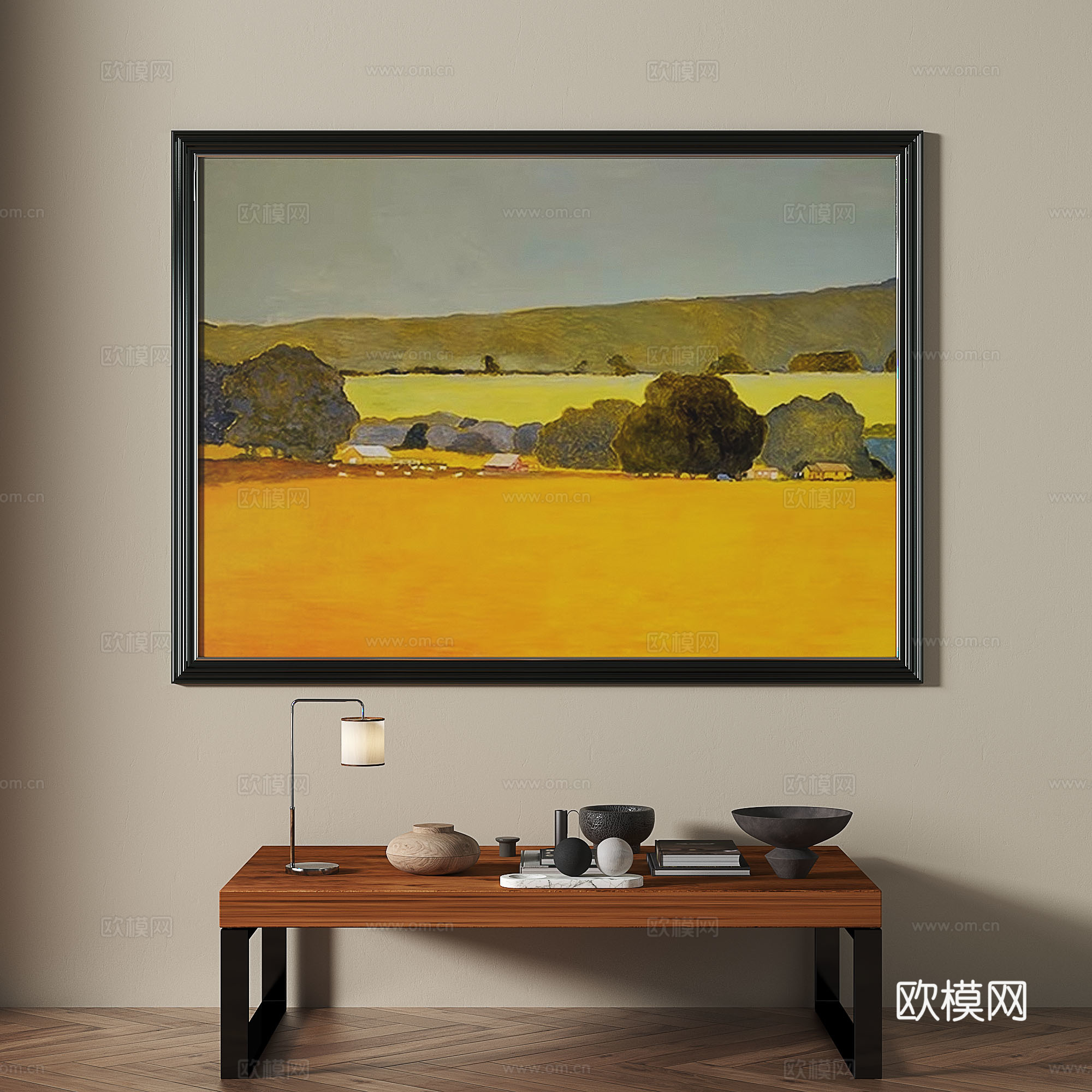 现代，法式，复古，中古，轻奢，侘寂，简约，抽象，装饰画3d模型