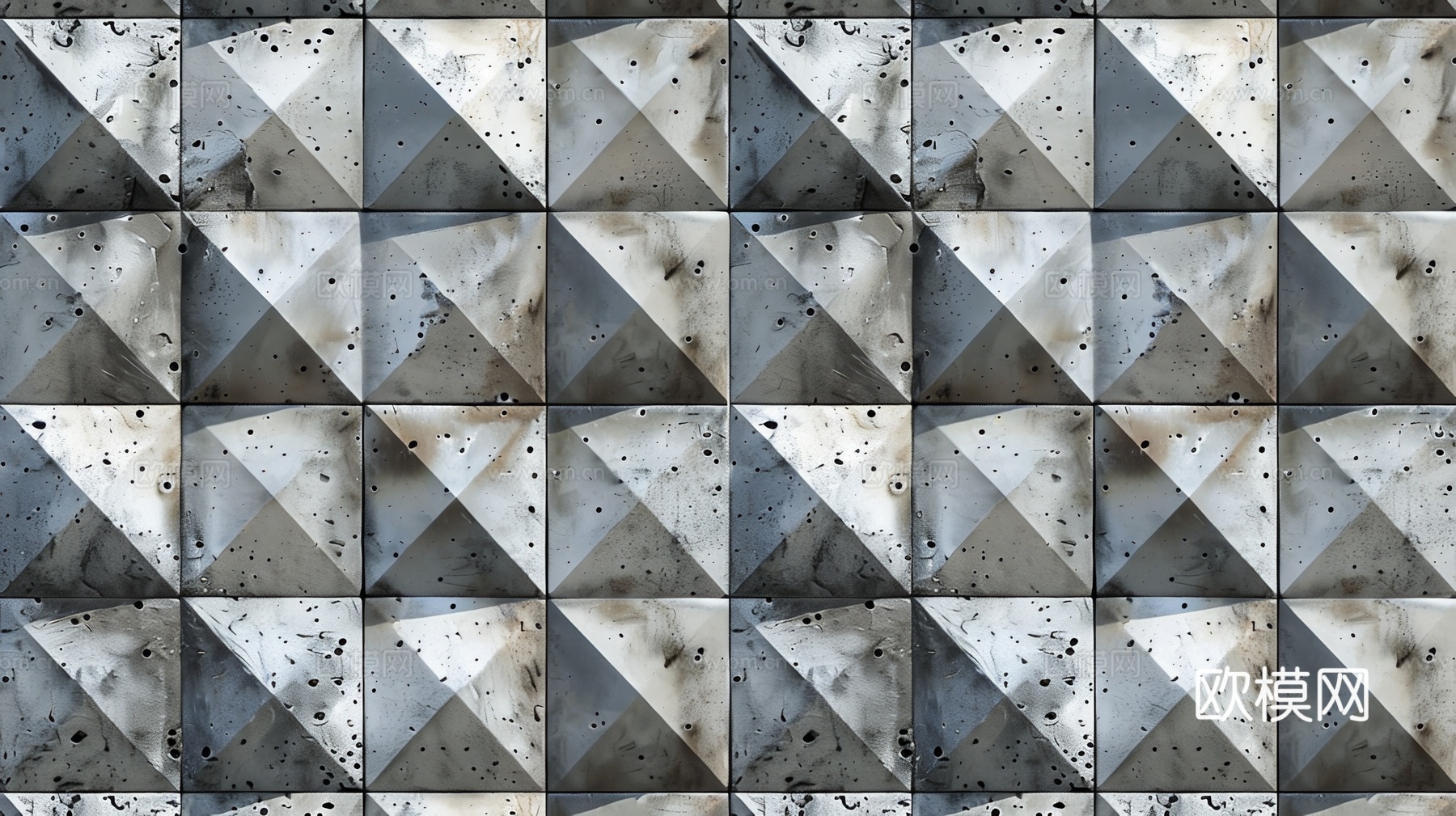 3D浮雕立体砖墙背景下载（渲染图2）