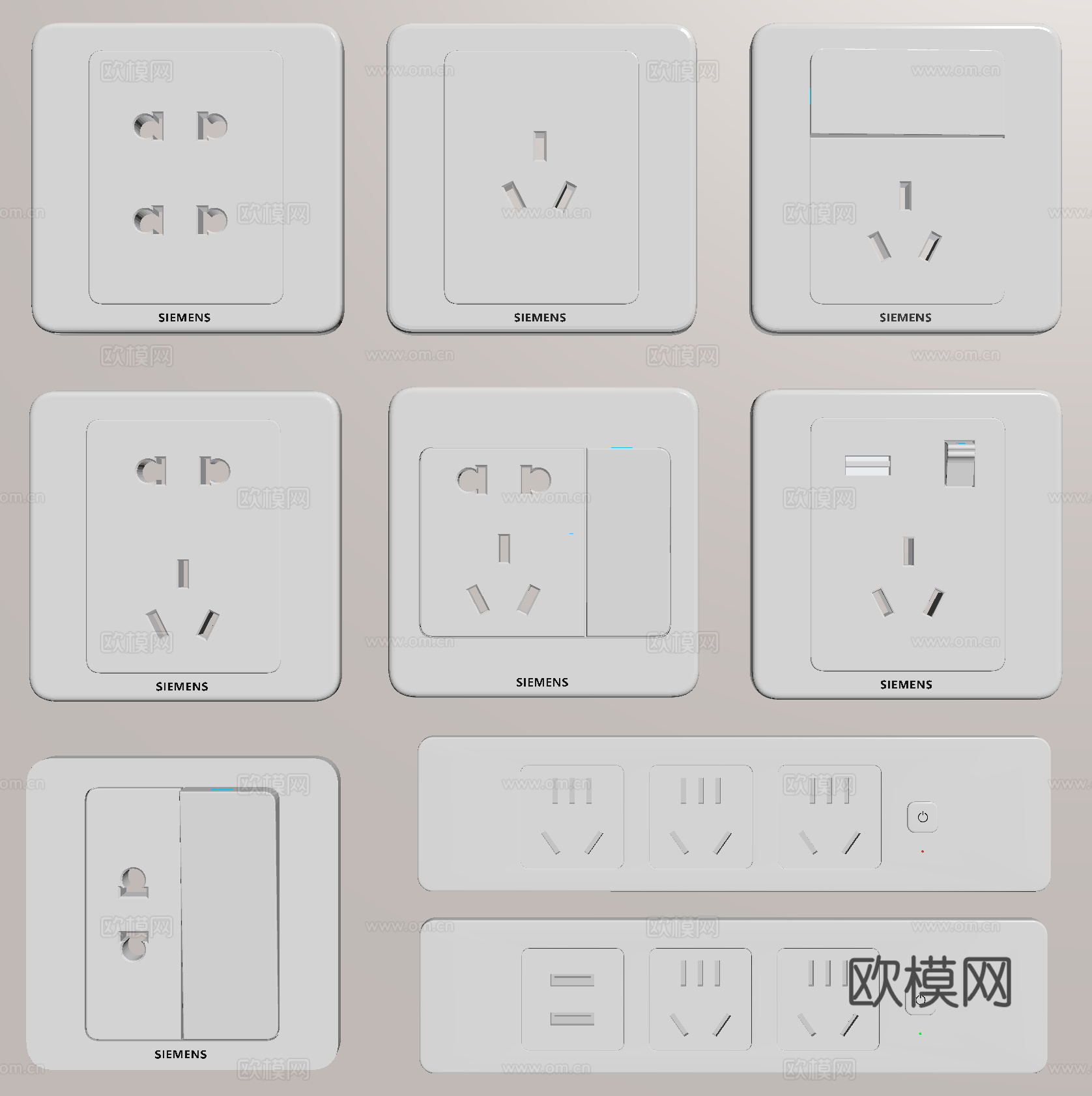 插座su模型