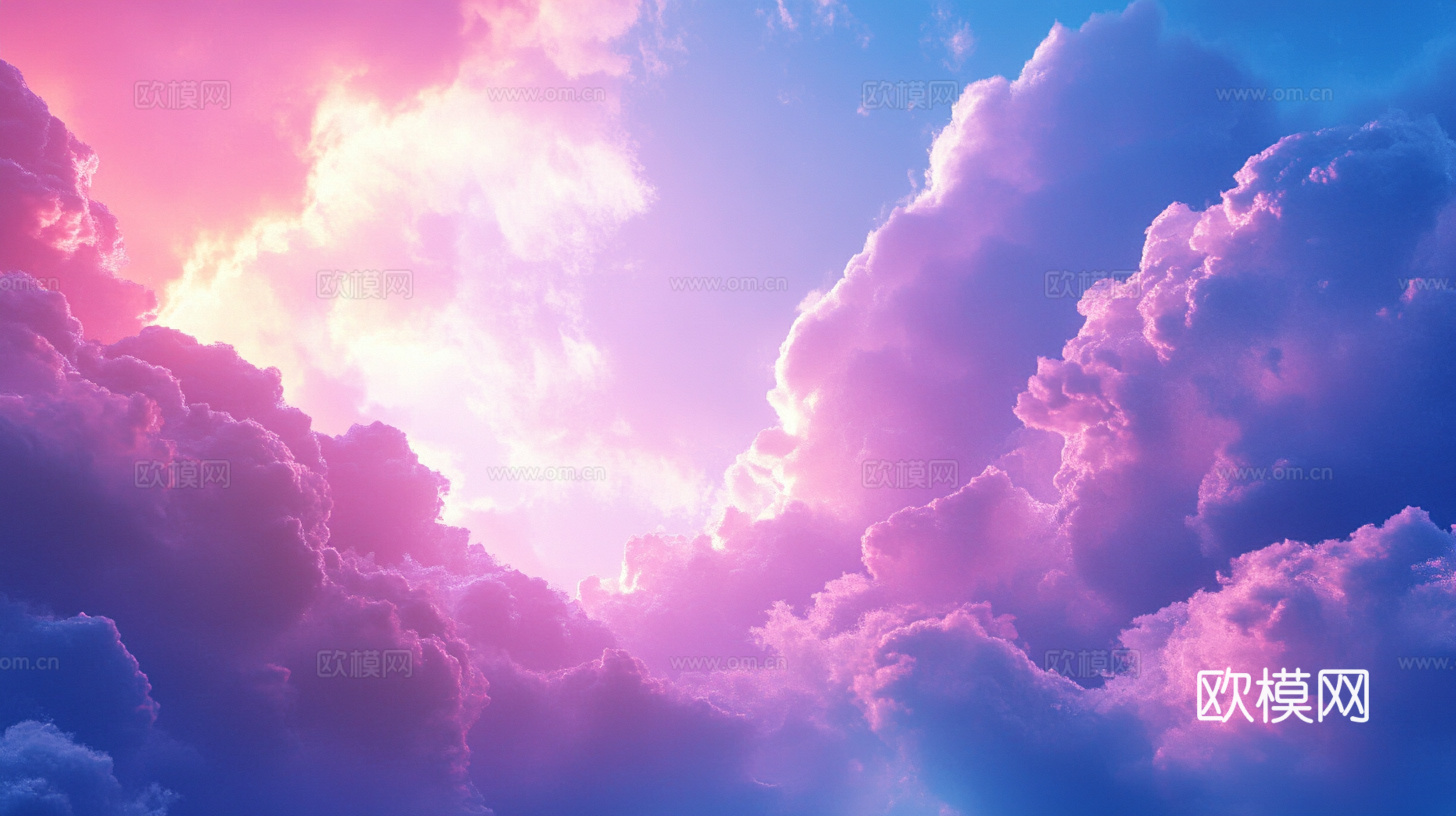 梦幻云彩科幻电视屏幕