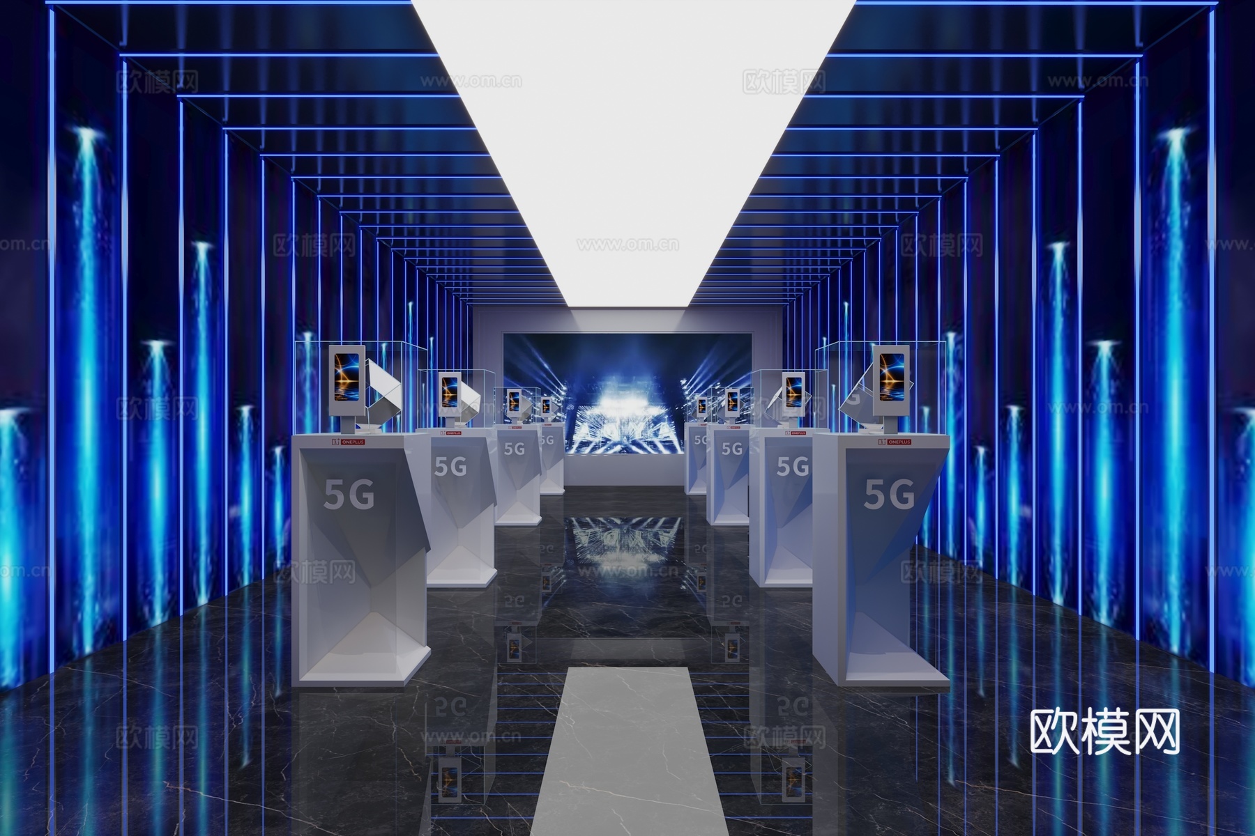 现代通讯展览3d模型
