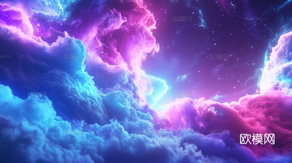 梦幻云彩科幻电视屏幕下载(渲染图1)
