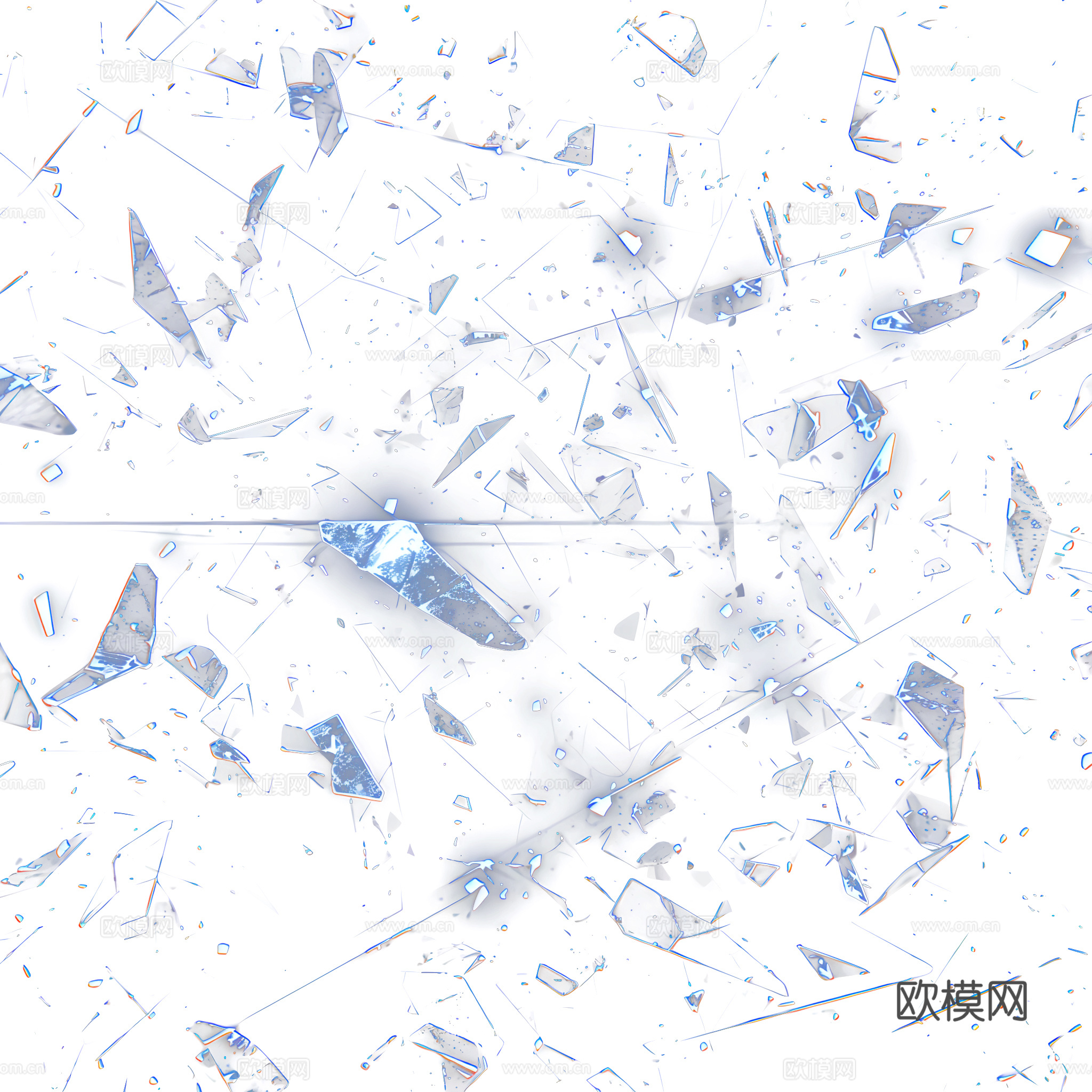 免扣破碎玻璃