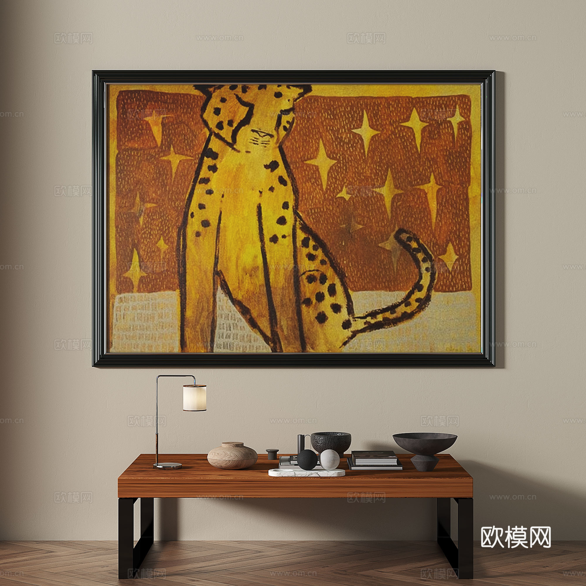 现代，法式，复古，中古，轻奢，侘寂，简约，抽象，装饰画3d模型