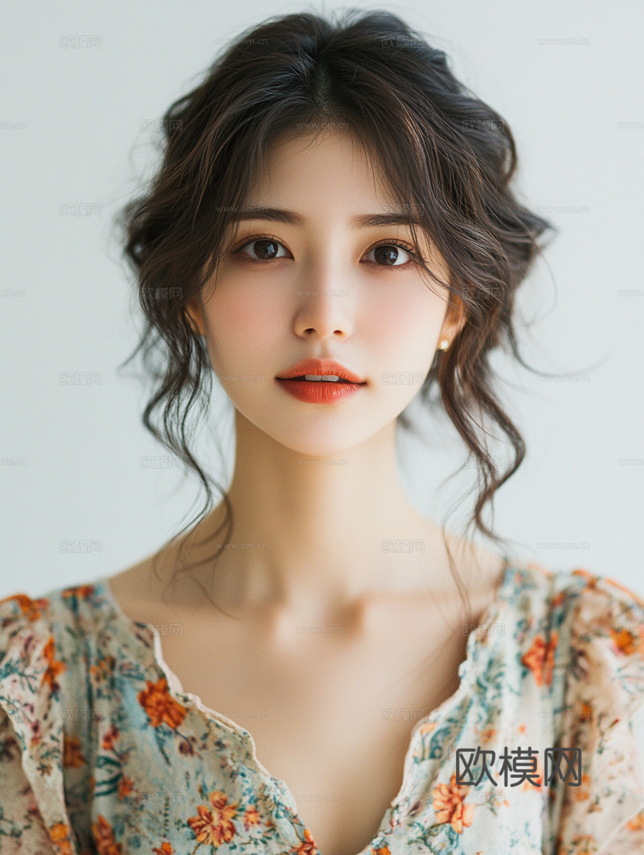 美女人物肖像挂画装饰画下载（渲染图6）